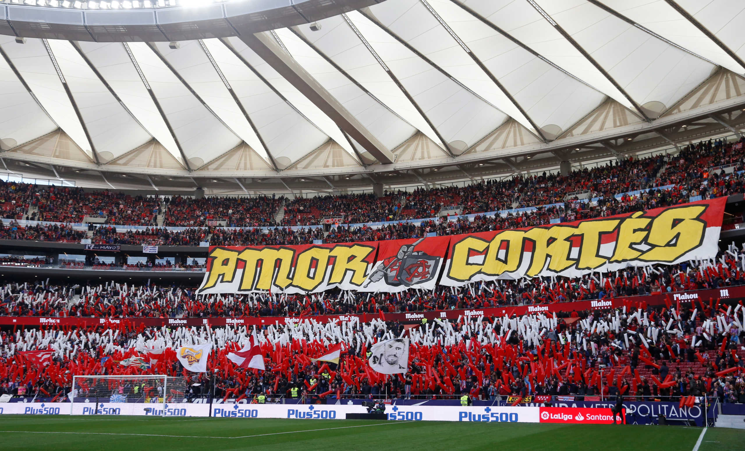Soccer Football - La Liga Santander - Atletico Madrid v Sevilla - Wanda Metropolitano, Madrid, Spain - March 7, 2020  Fans in the stands  REUTERS