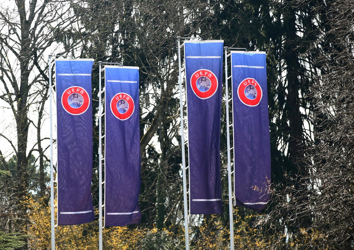 The headquarters of the Union Europenne de Football Amateur (UEFA) is pictured before an Excecutive Committee meeting in Nyon, Switzerland, March 17, 2020. REUTERS