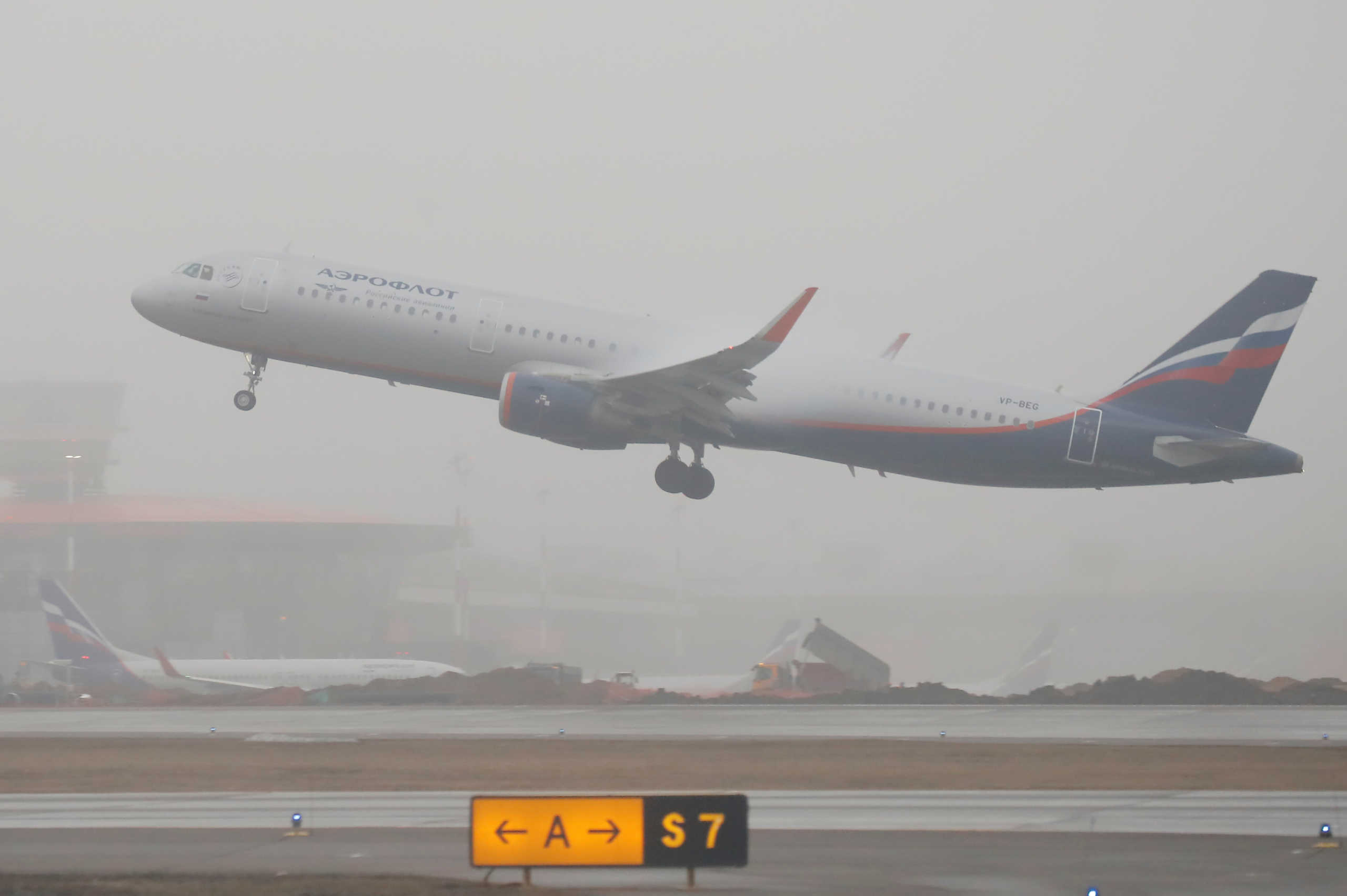 Aeroflot Airbus A321-200 plane takes off at Sheremetyevo International Airport outside Moscow, Russia March 4, 2020. REUTERS