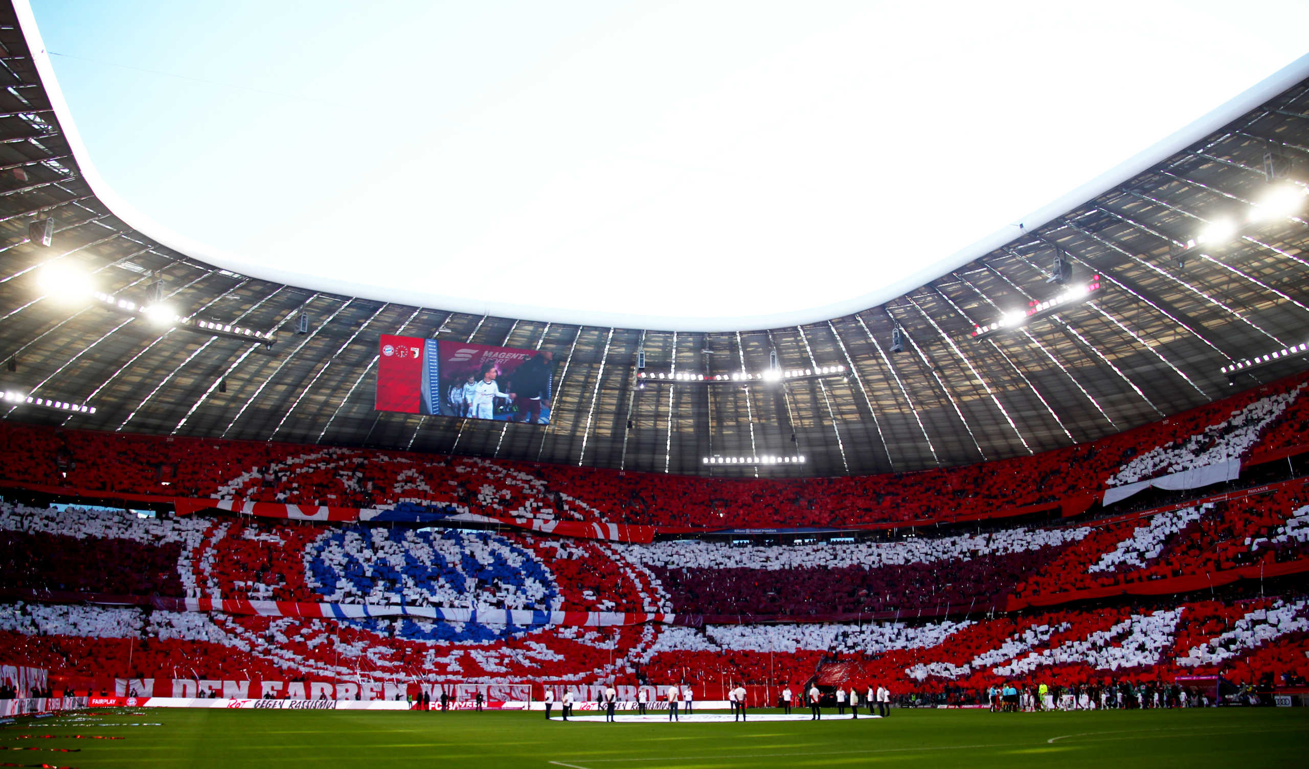 Soccer Football - Bundesliga - Bayern Munich v FC Augsburg - Allianz Arena, Munich, Germany - March 8, 2020  General view before the match as Bayern Munich celebrate their 120th Anniversary  REUTERS
