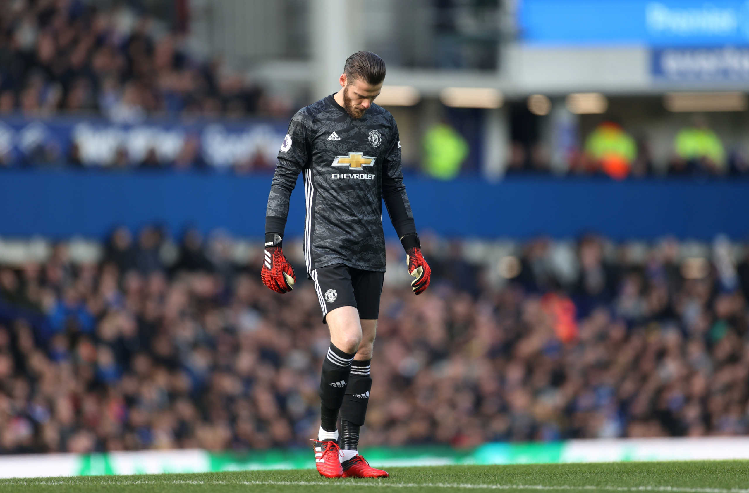 Soccer Football - Premier League - Everton v Manchester United - Goodison Park, Liverpool, Britain - March 1, 2020  Manchester United's David de Gea   Action Images via Reuters