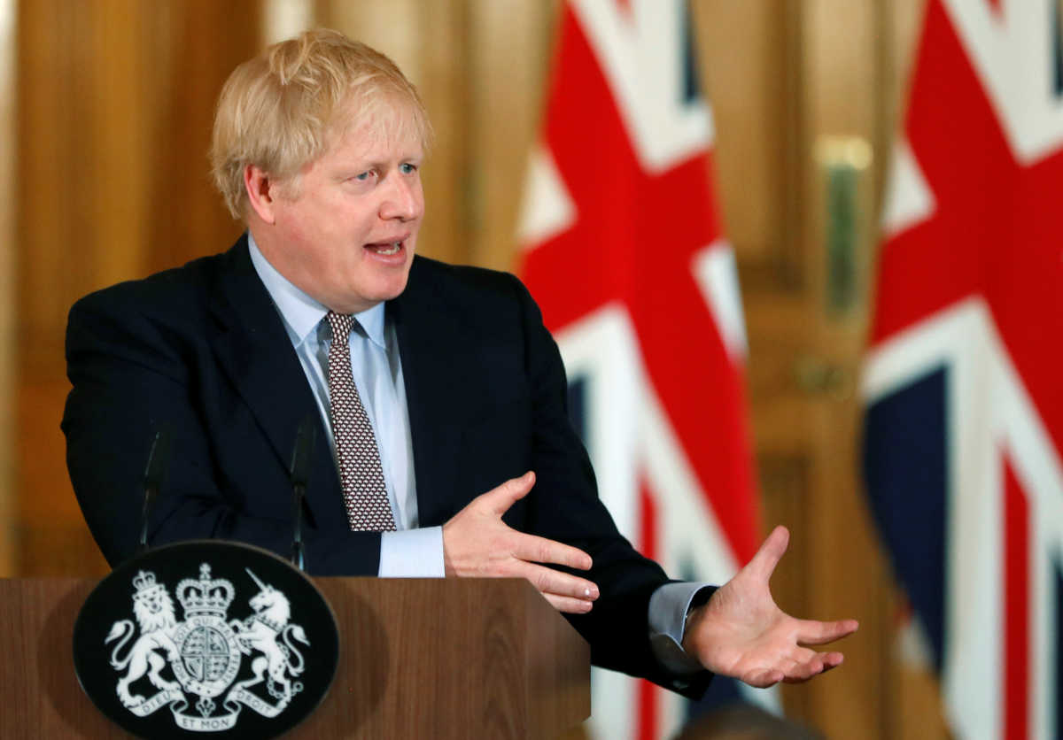 Britain's Prime Minister Boris Johnson, speaks during a news conference on the novel coronavirus, in London, Britain March 3, 2020. Frank Augstein