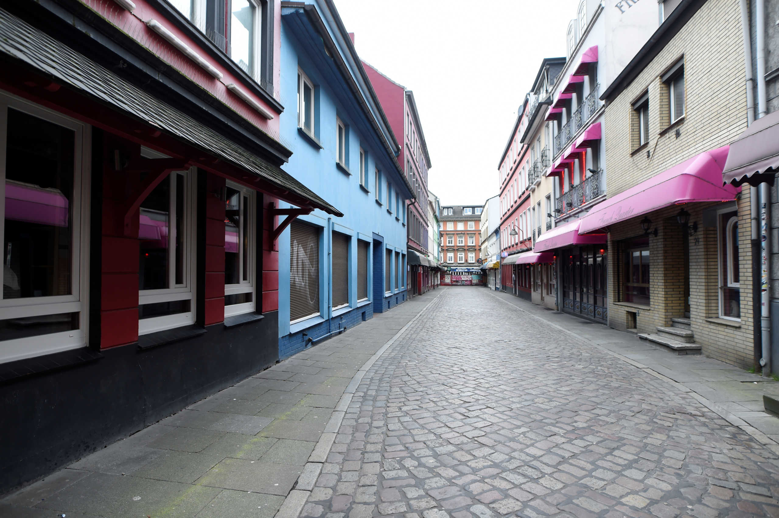 "Herbert Street" is pictured at the famous red-light district "Reeperbahn" amid the outbreak of coronavirus disease (COVID-19) in Hamburg, Germany March 18, 2020. REUTERS