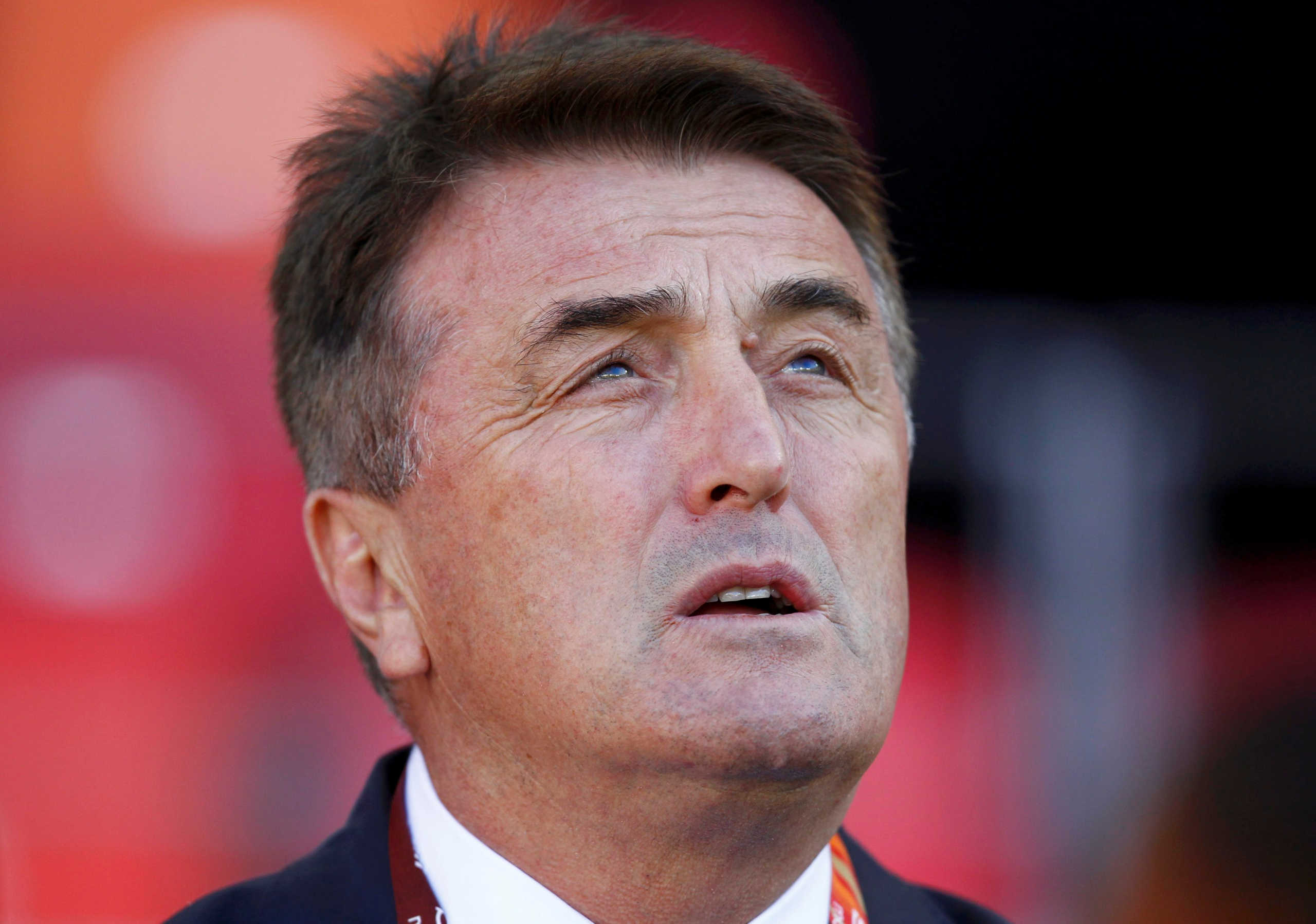FILE PHOTO: Former Serbia coach Radomir Antic is seen during a 2010 World Cup Group D soccer match against Germany in Port Elizabeth June 18, 2010. REUTERS