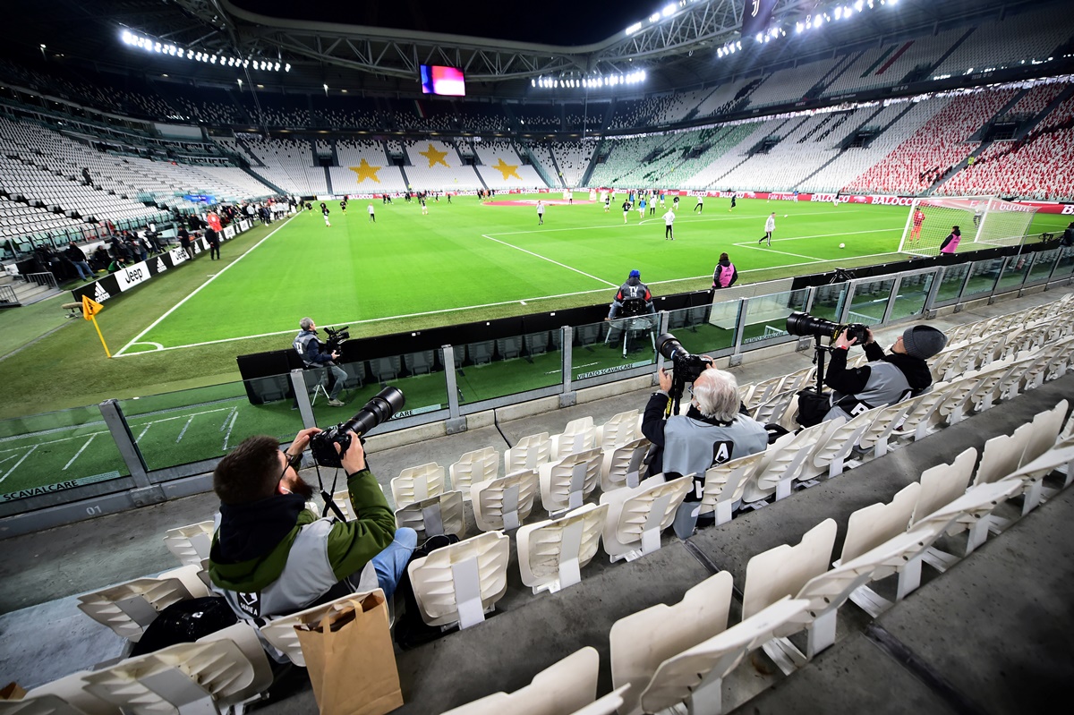 FILE PHOTO: Soccer Football - Serie A - Juventus v Inter Milan - Allianz Stadium, Turin, Italy - March 8, 2020   General view before the match is played behind closed doors as the number of coronavirus cases grows around the world   REUTERS