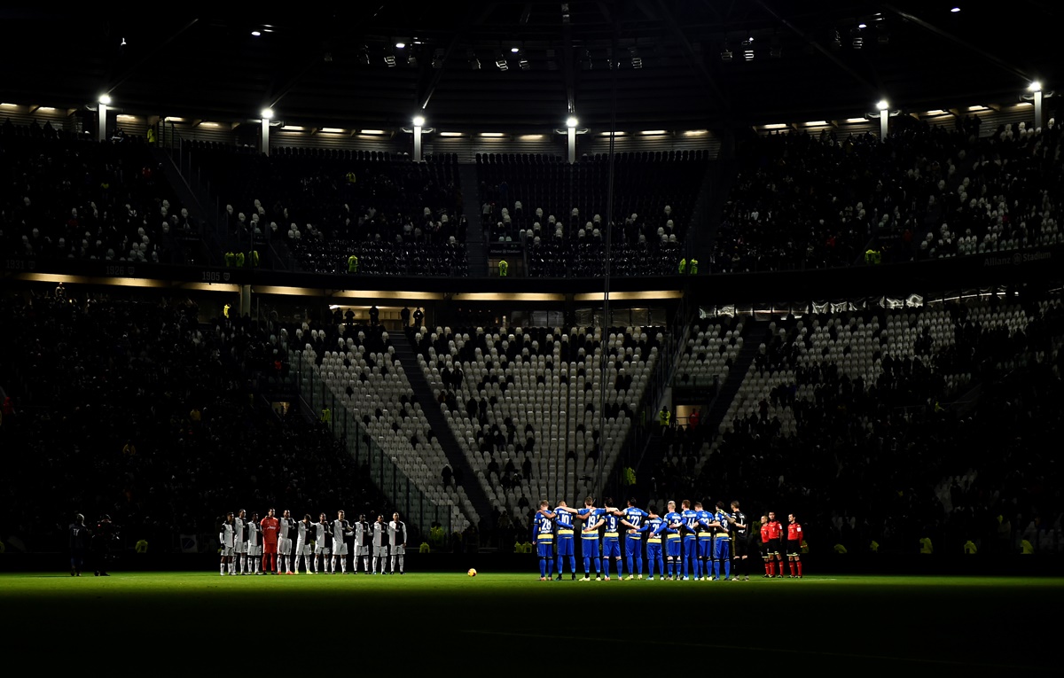 FILE PHOTO: Soccer Football - Serie A - Juventus v Parma - Allianz Stadium, Turin, Italy - January 19, 2020   General view as the teams observe a minutes silence before the match      REUTERS