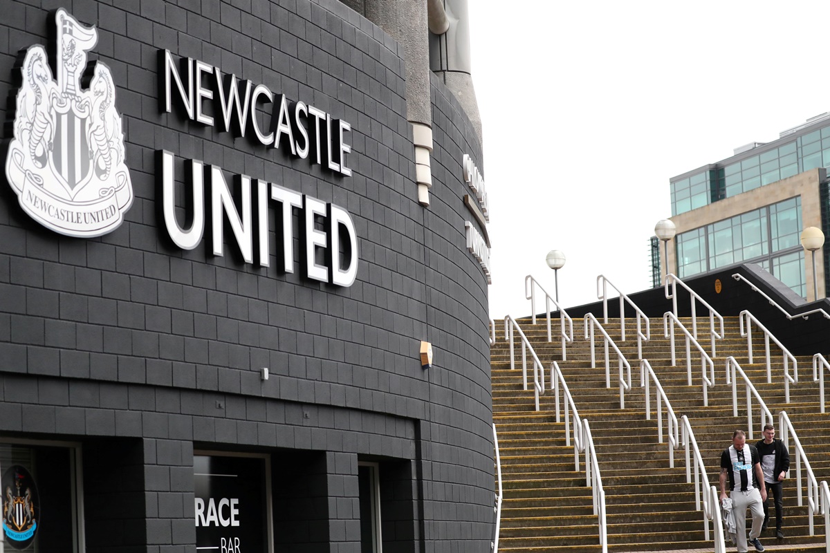 FILE PHOTO: Soccer Football - Premier League - Coronavirus impact on the Premier League - St James' Park, Newcastle, Britain - March 14, 2020  General view outside St James' Park as the Premier League is suspended due to the number of coronavirus cases growing around the world  REUTERS