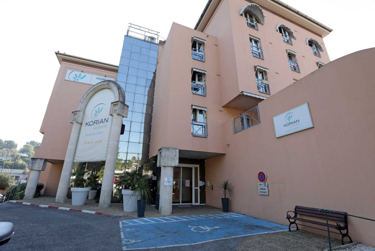 A view shows the Korian La Riviera retirement home (Ehpad) in Mougins where 34 residents have died and 33 have been infected with coronavirus disease (COVID-19) as the spread of the coronavirus disease continues in France, April 8, 2020.   REUTERS