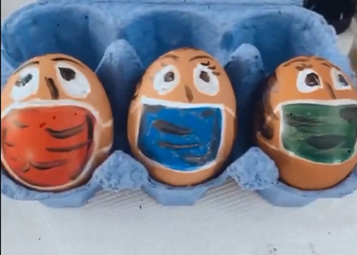 Κι όμως! Ελληνίδα ηθοποιός έφτιαξε πασχαλινά αυγά εμπνευσμένα από τον κορονοϊό