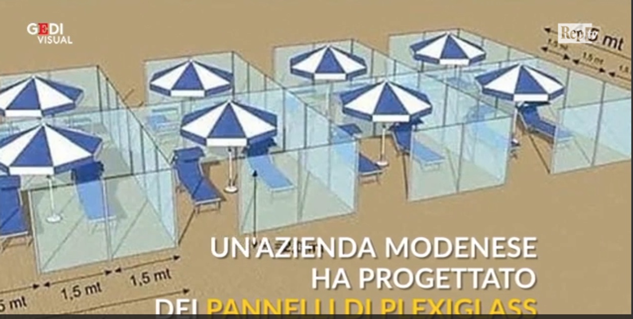 Ιταλία: Άρχισαν να ετοιμάζουν τις πλαζ! Προστατευτικά από πλέξιγκλας για τον κορονοϊό