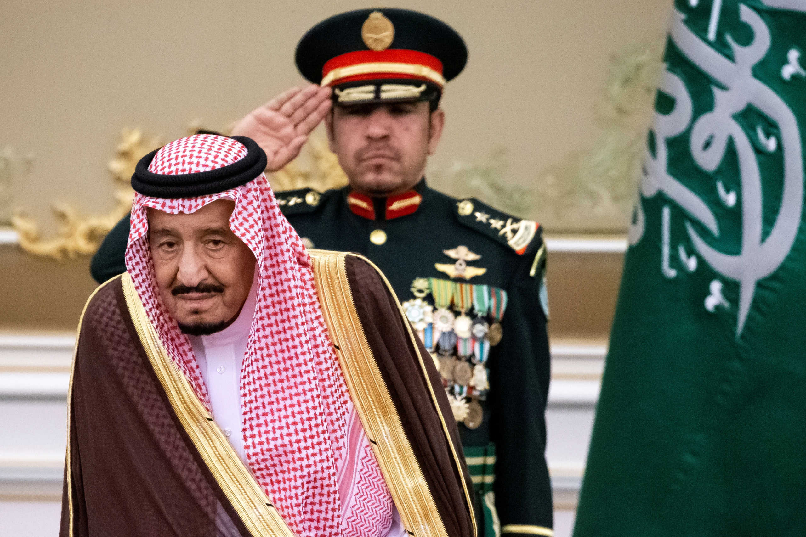 FILE PHOTO: Saudi King Salman attends a ceremony in Riyadh, Saudi Arabia, October 14, 2019. Alexander Zemlianichenko