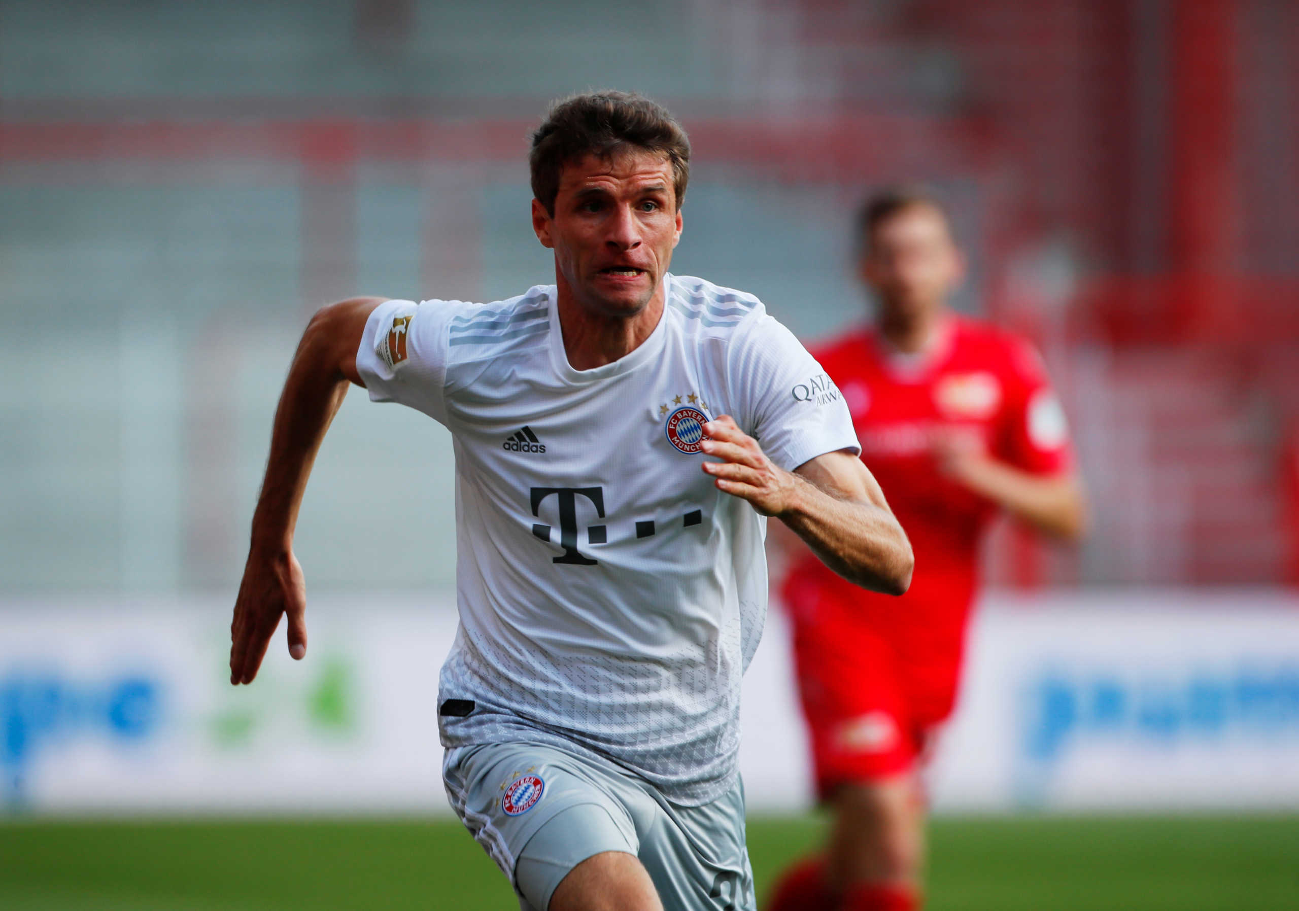 Soccer Football - Bundesliga - 1. FC Union Berlin v Bayern Munich - Stadion An der Alten Forsterei, Berlin, Germany - May 17, 2020   Bayern Munich's Thomas Muller, as play resumes behind closed doors following the outbreak of the coronavirus disease (COVID-19)  REUTERS