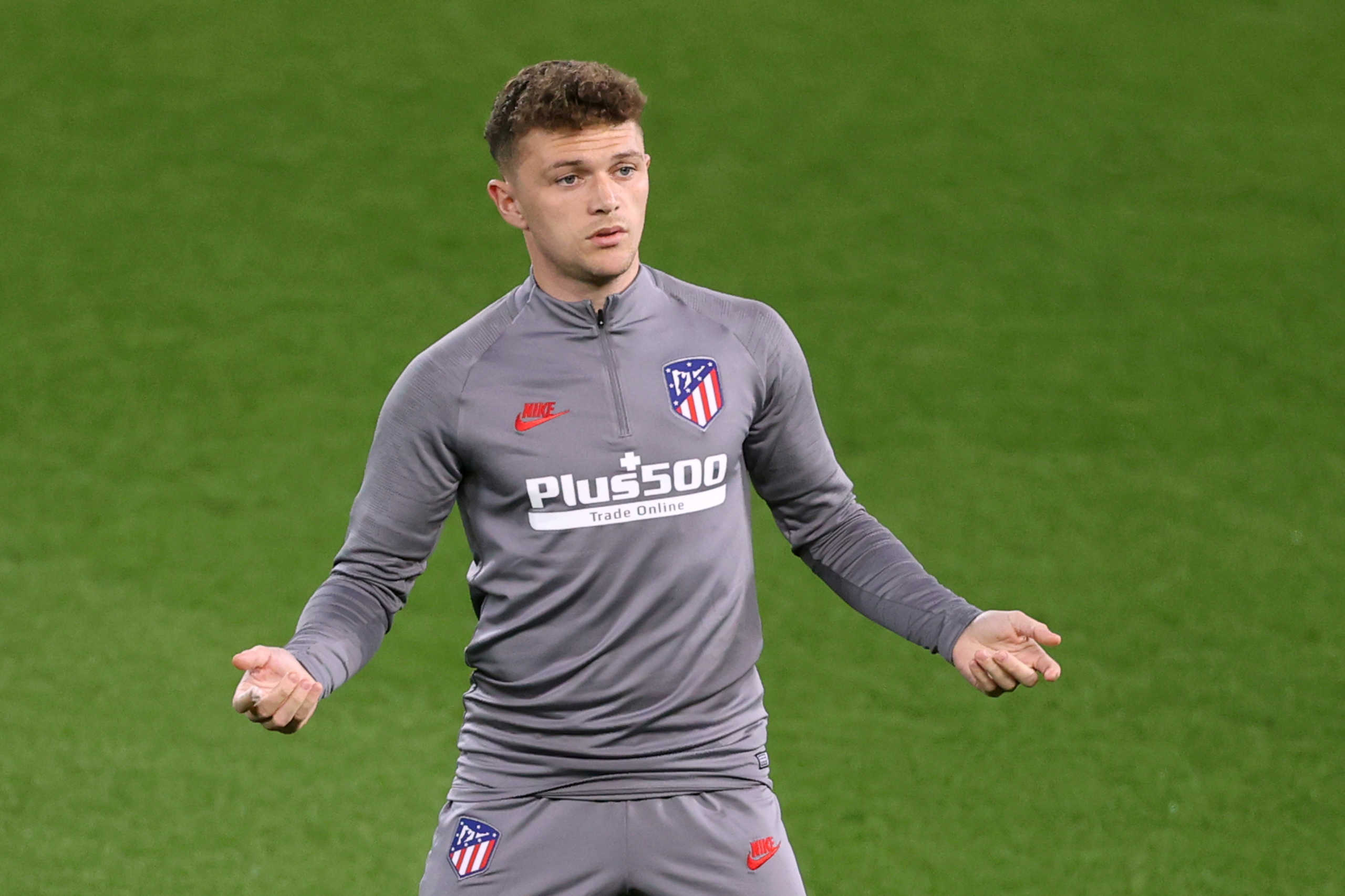 FILE PHOTO: Soccer Football - Champions League - Atletico Madrid Training - Anfield, Liverpool, Britain - March 10, 2020   Atletico Madrid's Kieran Trippier during training    Action Images via Reuters