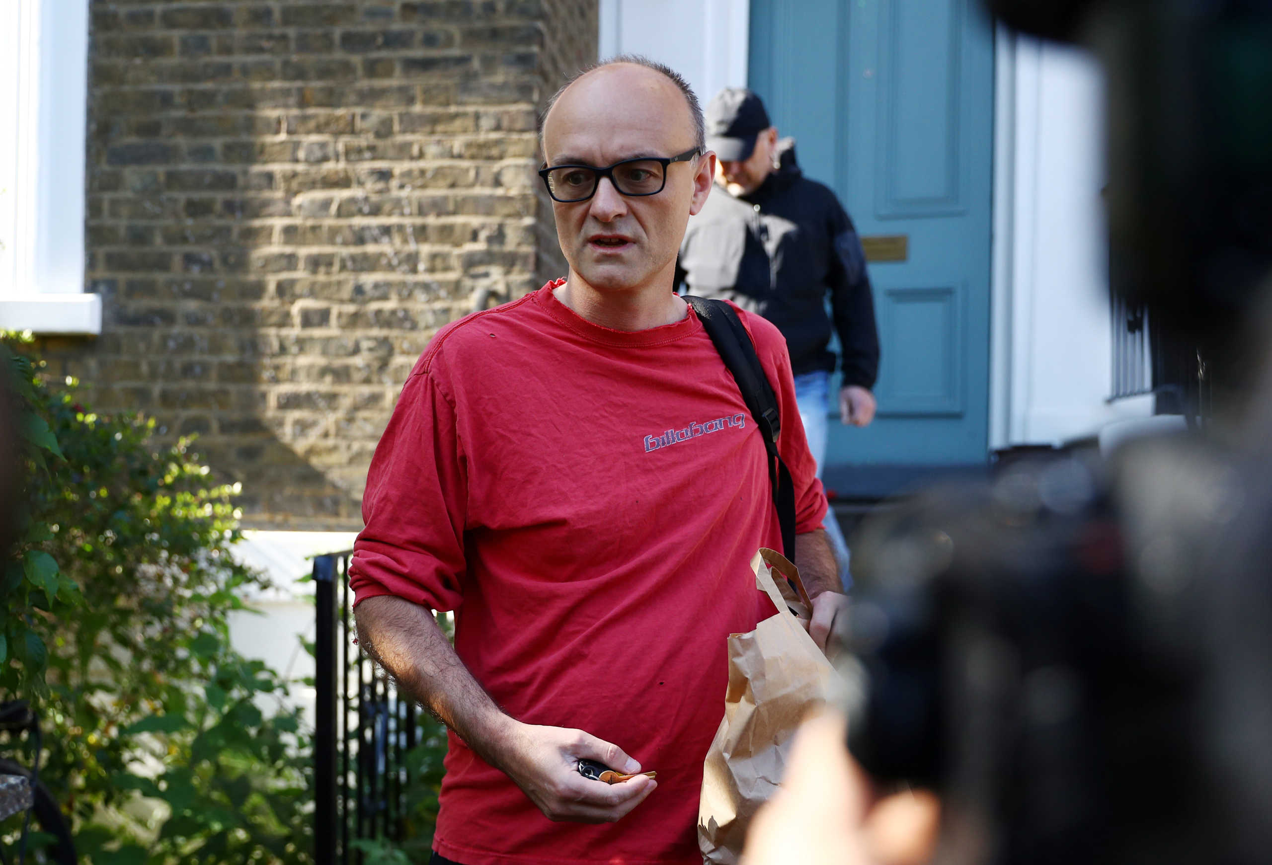 Dominic Cummings, special advisor for Britain's Prime Minister Boris Johnson leaves his house in London following the outbreak of the coronavirus disease (COVID-19), London, Britain, May 25, 2020. REUTERS