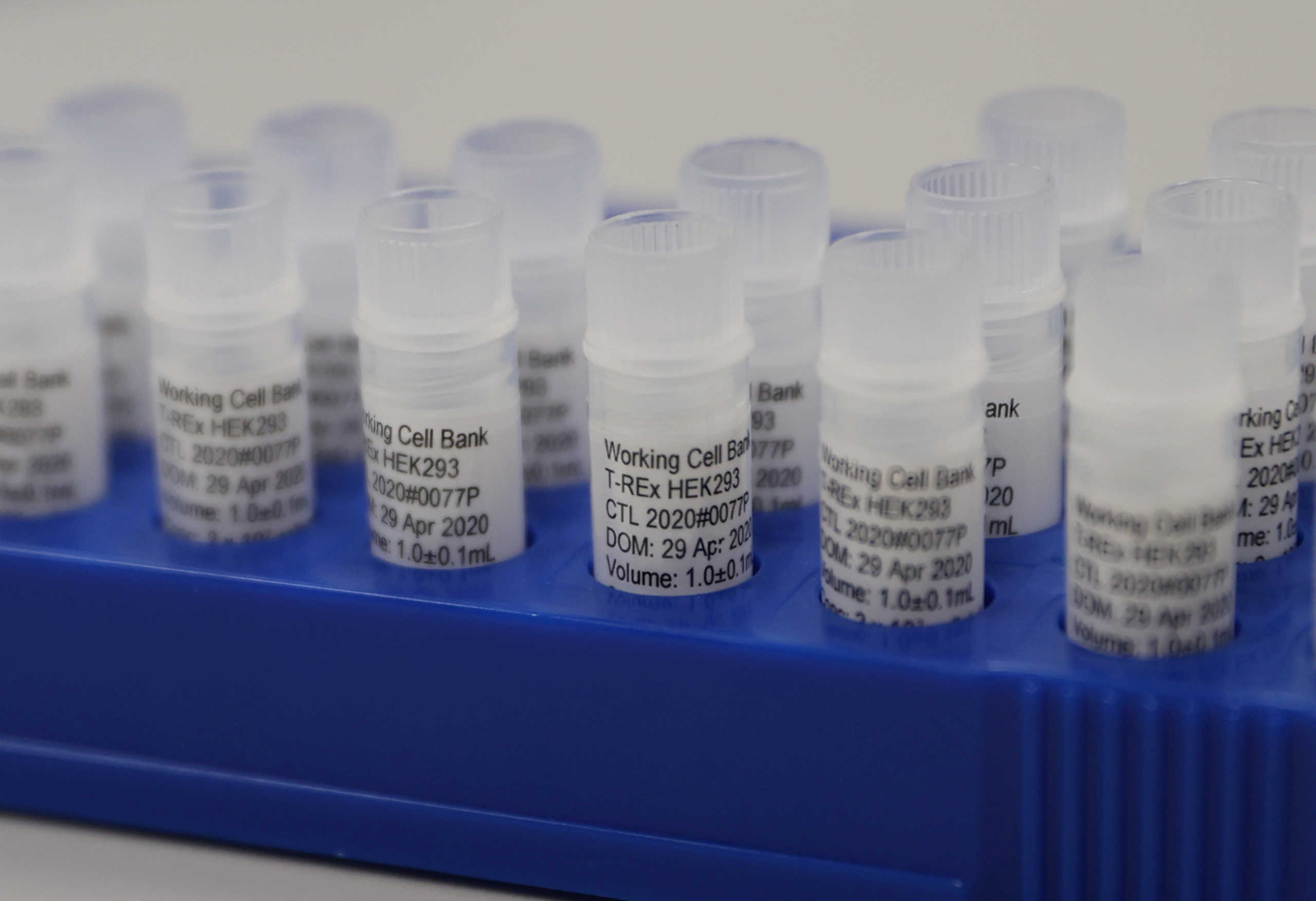 Lab equipment is seen at Cobra Biologics, scientists are working on a potential vaccine for COVID-19, following the outbreak of the coronavirus disease (COVID-19), in Keele, Britain, April 30, 2020.  REUTERS