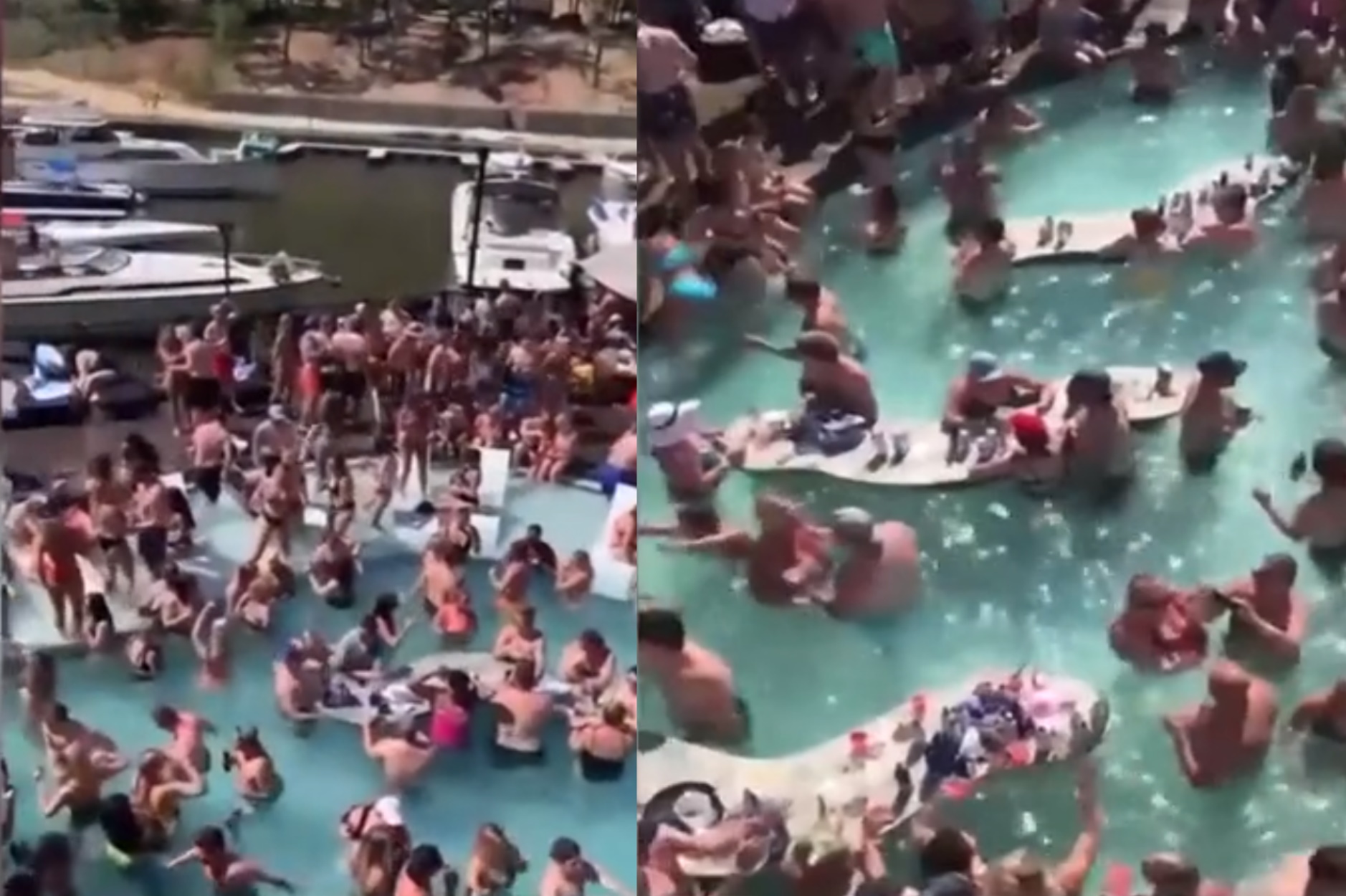 Βίντεο που σοκάρει: Απίστευτος συνωστισμός σε ξέφρενο πάρτι σε πισίνα!