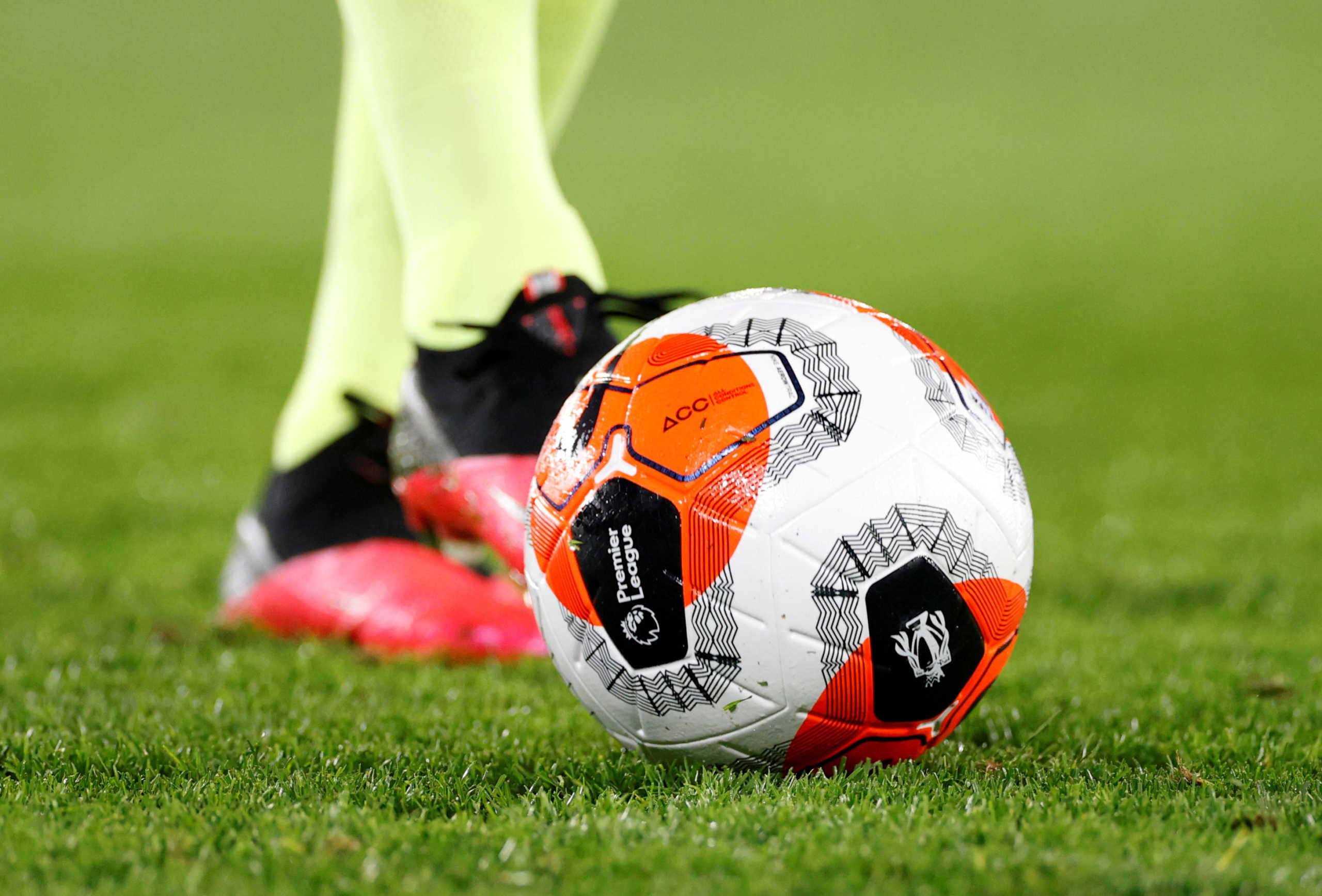 FILE PHOTO: Soccer Football - Premier League - Leicester City v Manchester City - King Power Stadium, Leicester, Britain - February 22, 2020  Manchester City's Kevin De Bruyne with the match ball     Action Images via Reuters