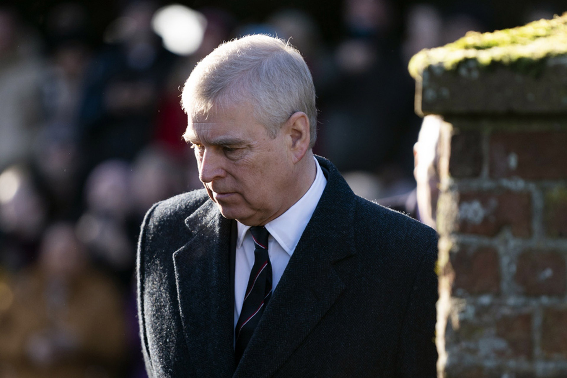 epa08140619 Britain's Prince Andrew, Duke of York arrives for a church service with Queen Elizabeth II (unseen) at St Mary the Virgin in Hillington, Norfolk, Britain, 19 January 2020. Buckingham Palace announced that Prince Harry, Duke of Sussex and Meghan, Duchess of Sussex will have their royal titles removed as they step back from royal duties.  EPA
