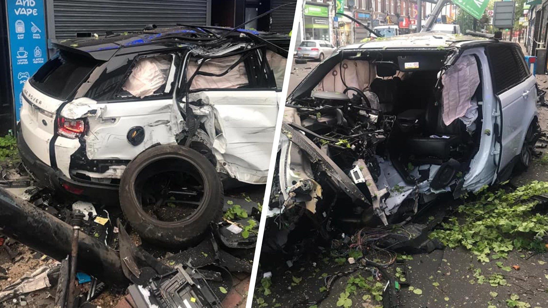 Τρομακτικό ατύχημα με κλεμμένο Range Rover Sport [vid]