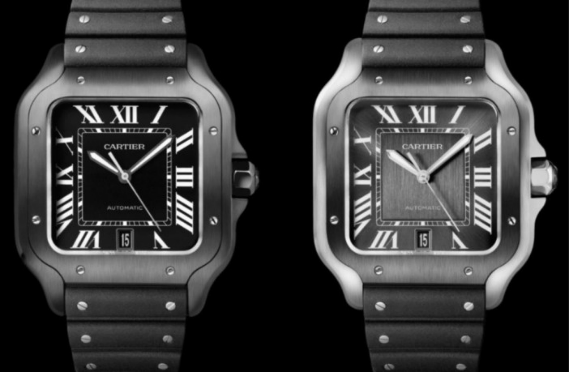 Τα δύο νέα ολόμαυρα ρολόγια Santos της Cartier δεν θα αφήσουν κανέναν ασυγκίνητο