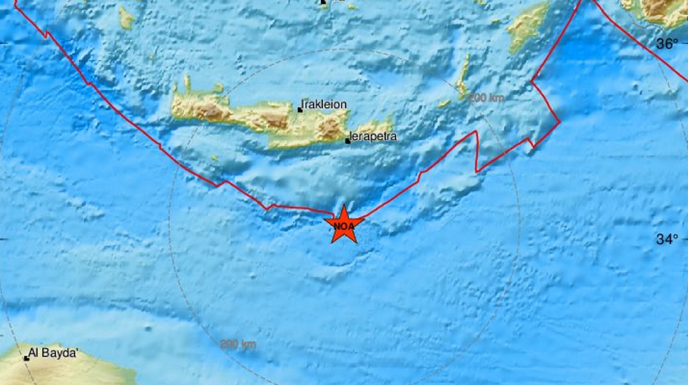Ισχυρότατος σεισμός στην Κρήτη – 6 Ρίχτερ η δόνηση