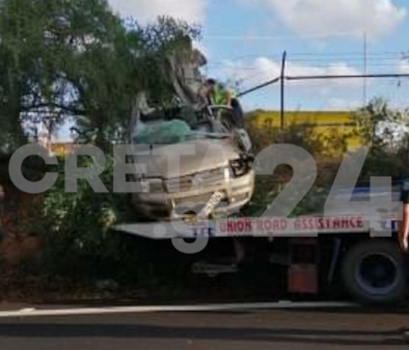 Κρήτη: Ανατριχιαστικός θάνατος οδηγού σε τροχαίο δυστύχημα! Τραγωδία κοντά στην πρώην αμερικανική βάση (Φωτό)