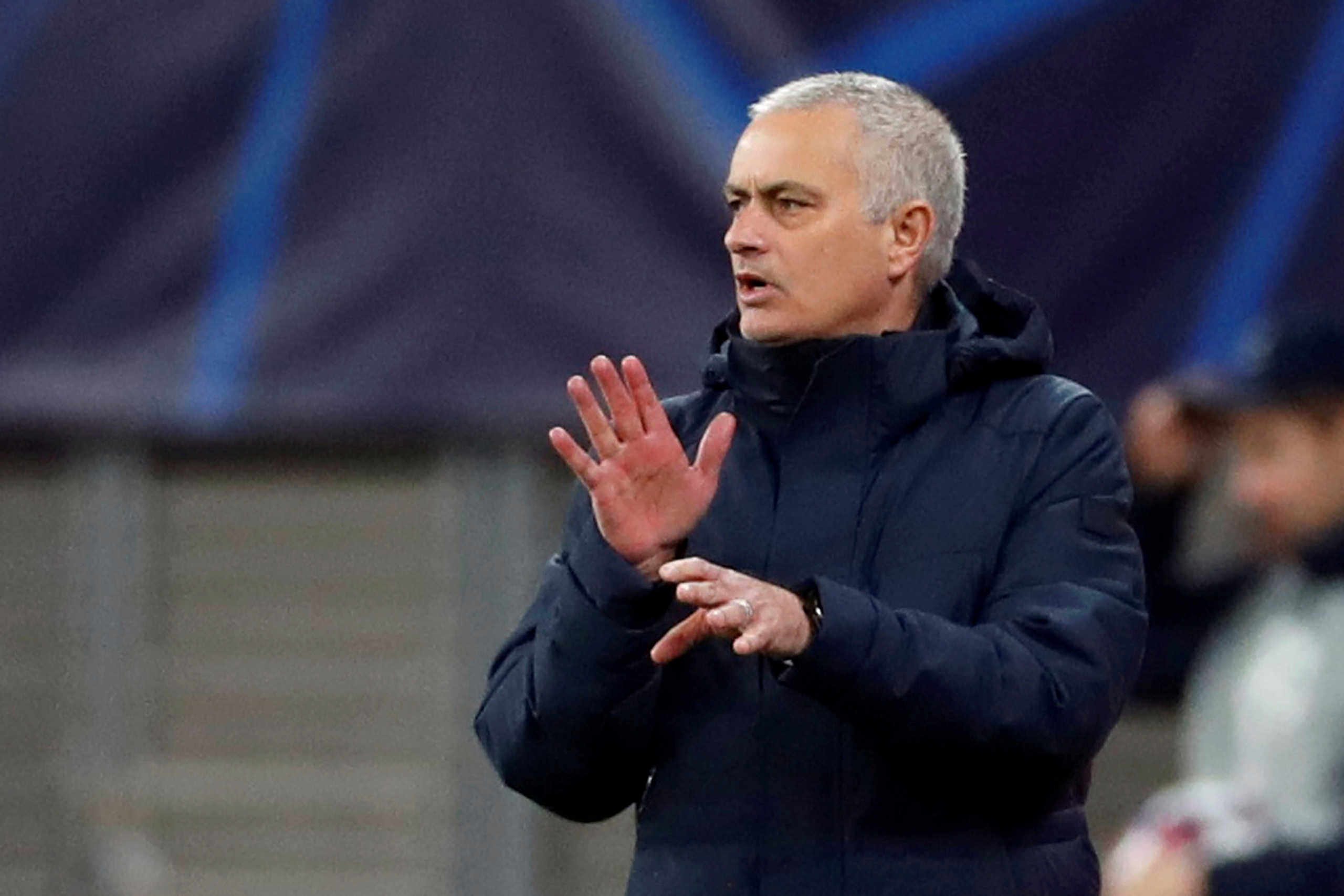 FILE PHOTO: Soccer Football - Champions League - Round of 16 Second Leg - RB Leipzig v Tottenham Hotspur - Red Bull Arena, Leipzig, Germany - March 10, 2020  Tottenham Hotspur manager Jose Mourinho  Action Images via Reuters