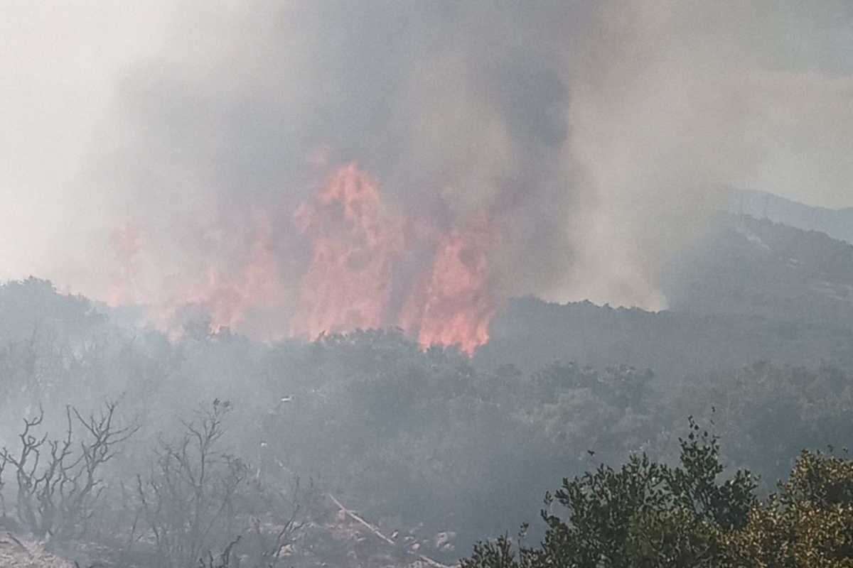 Φωτιά στο Πόρτο Γερμενό – Καίγεται δάσος