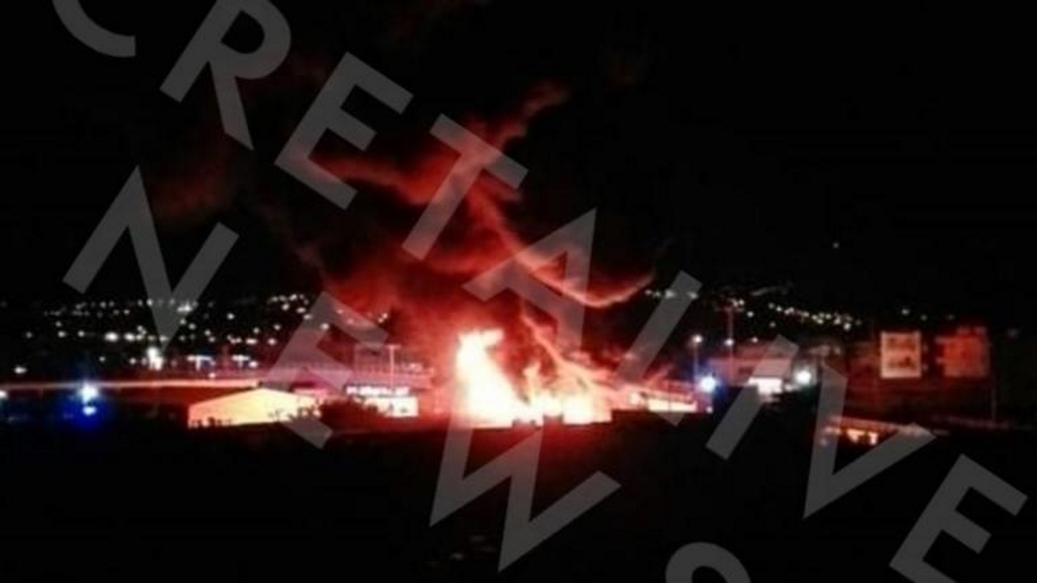 Μεγάλη φωτιά τα ξημερώματα στην Κρήτη (video)