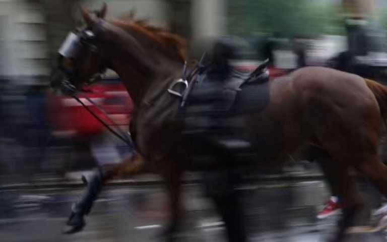 Τζορτζ Φλόιντ: Άλογο σκορπά τον πανικό σε αντιρατσιστική διαδήλωση στο Λονδίνο (video)