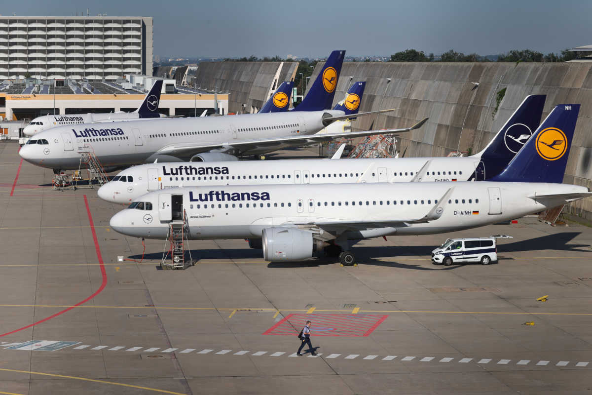 Lufthansa planes are seen parked on the tarmac of Frankfurt Airport, Germany June 25, 2020. REUTERS