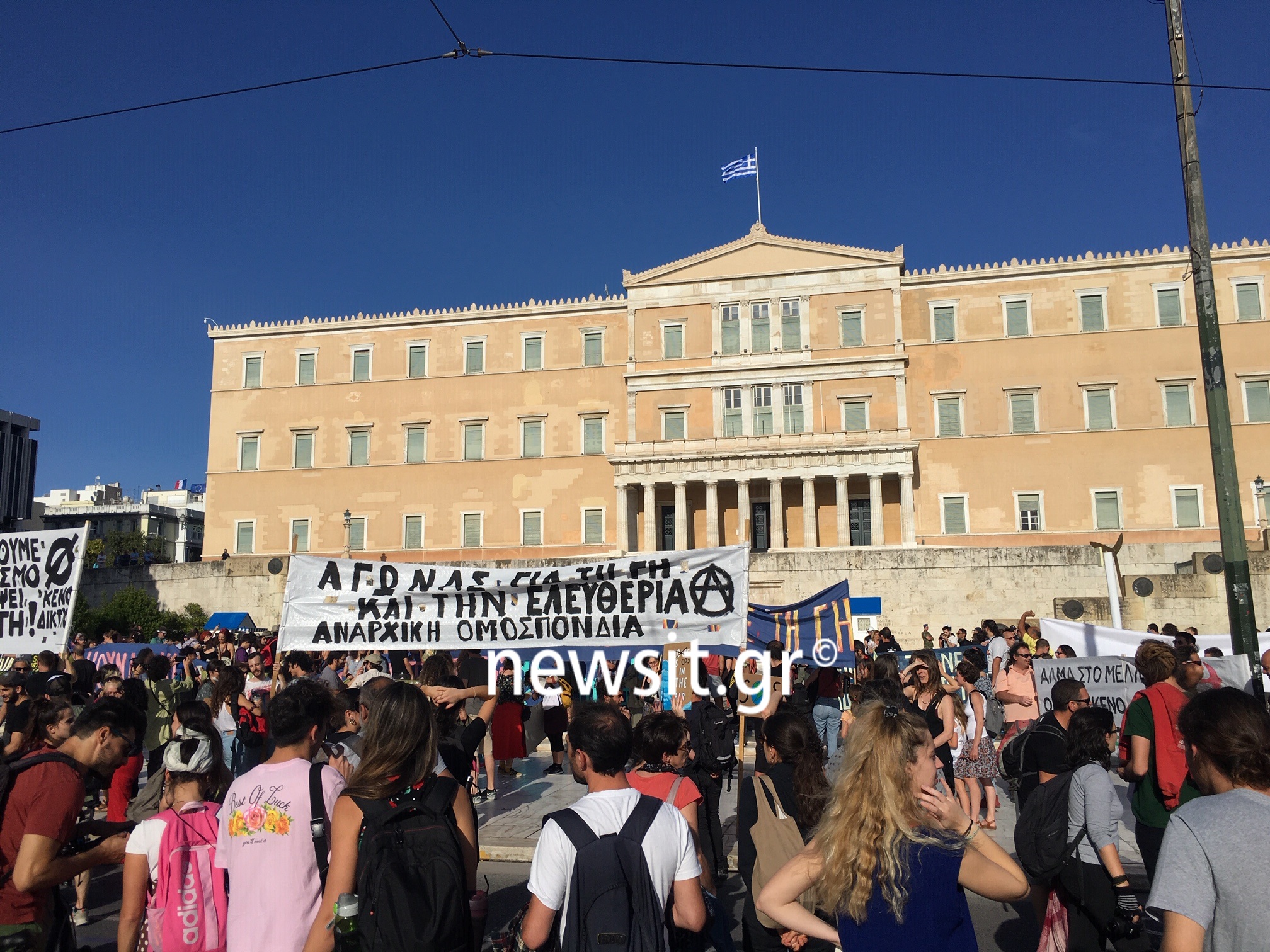 Συγκέντρωση από περιβαλλοντικές οργανώσεις στην πλατεία Συντάγματος