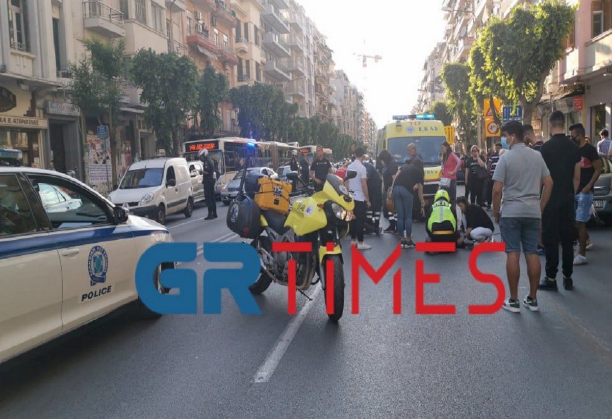 Μηχανή έπεσε πάνω σε γυναίκα στη Θεσσαλονίκη!
