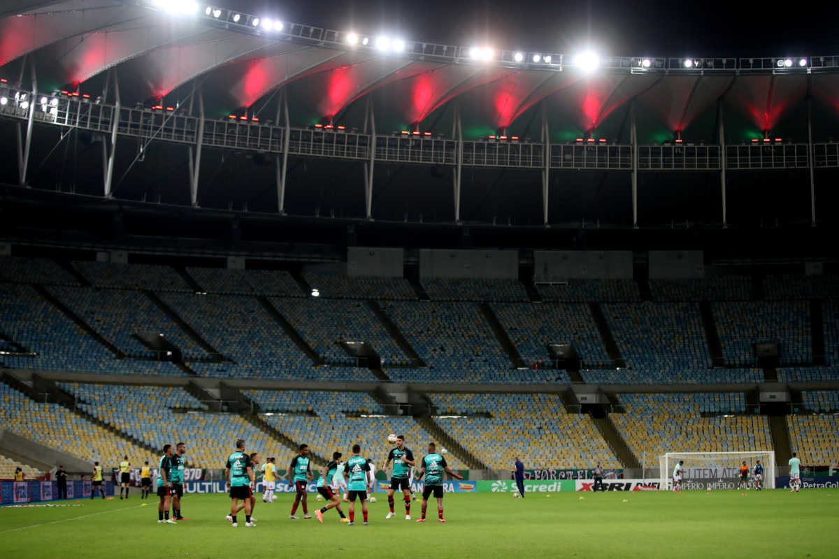 Soccer Football - Carioca Championship - Final - Fluminense v Flamengo - Maracana Stadium, Rio de Janeiro, Brazil - July 8, 2020   General view inside the stadium before the match, following the resumption of play behind closed doors after the outbreak of the coronavirus disease (COVID-19)   REUTERS
