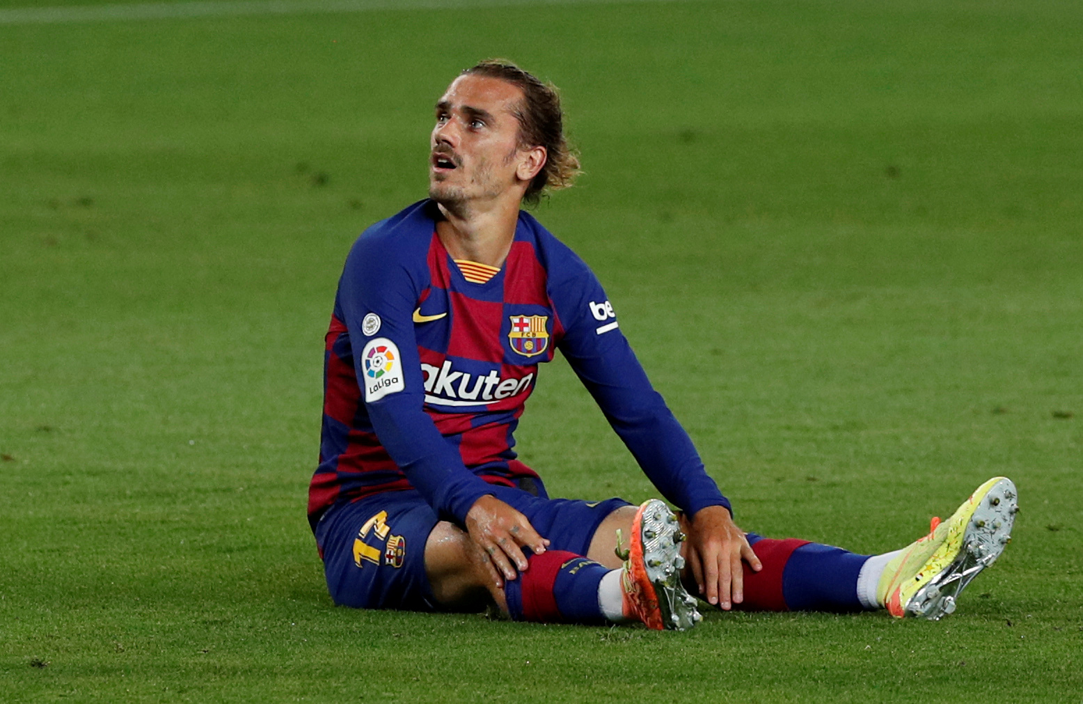 FILE PHOTO: Soccer Football - La Liga Santander - FC Barcelona v Espanyol - Camp Nou, Barcelona, Spain - July 8, 2020   Barcelona's Antoine Griezmann, as play resumes behind closed doors following the outbreak of the coronavirus disease (COVID-19)   REUTERS