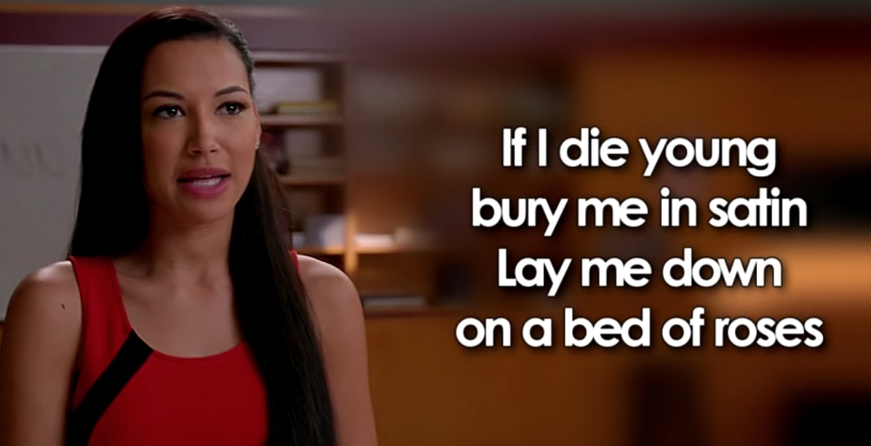 Ная Ривера if i die young. Glee if i die young. If i die young Glee эпизод.