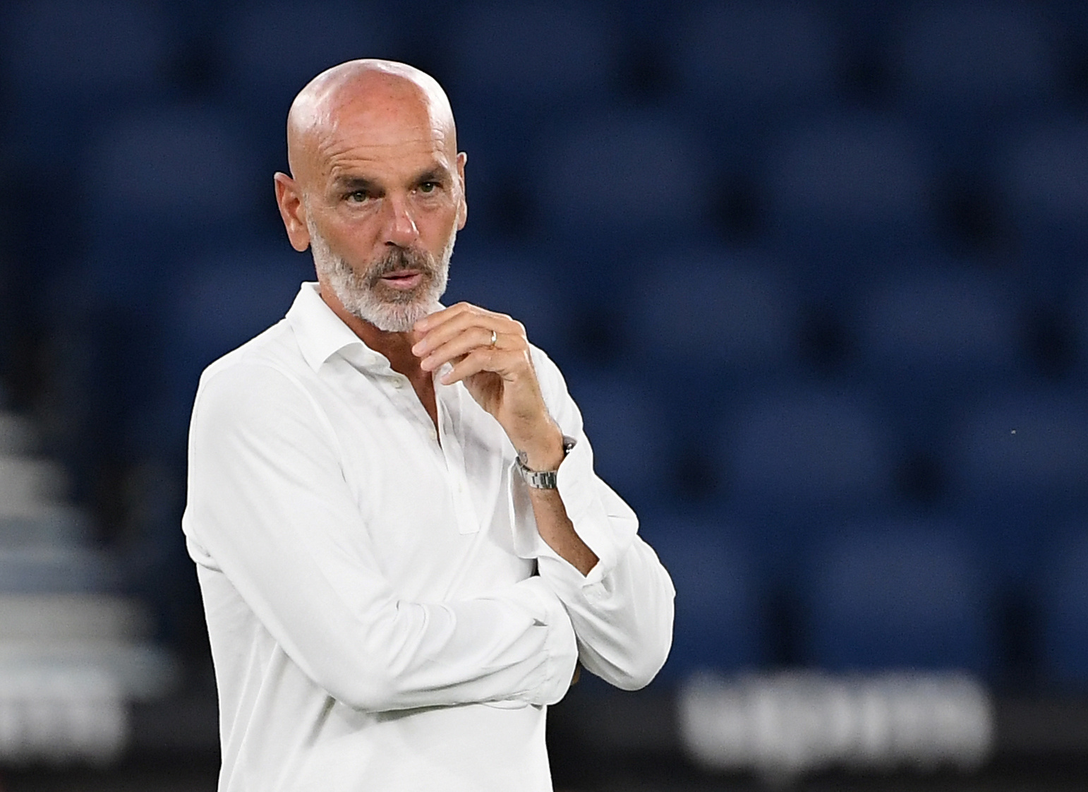 Soccer Football - Serie A - Lazio v AC Milan - Stadio Olimpico, Rome, Italy - July 4, 2020   AC Milan coach Stefano Pioli before the match, as play resumes behind closed doors following the outbreak of the coronavirus disease (COVID-19)   REUTERS