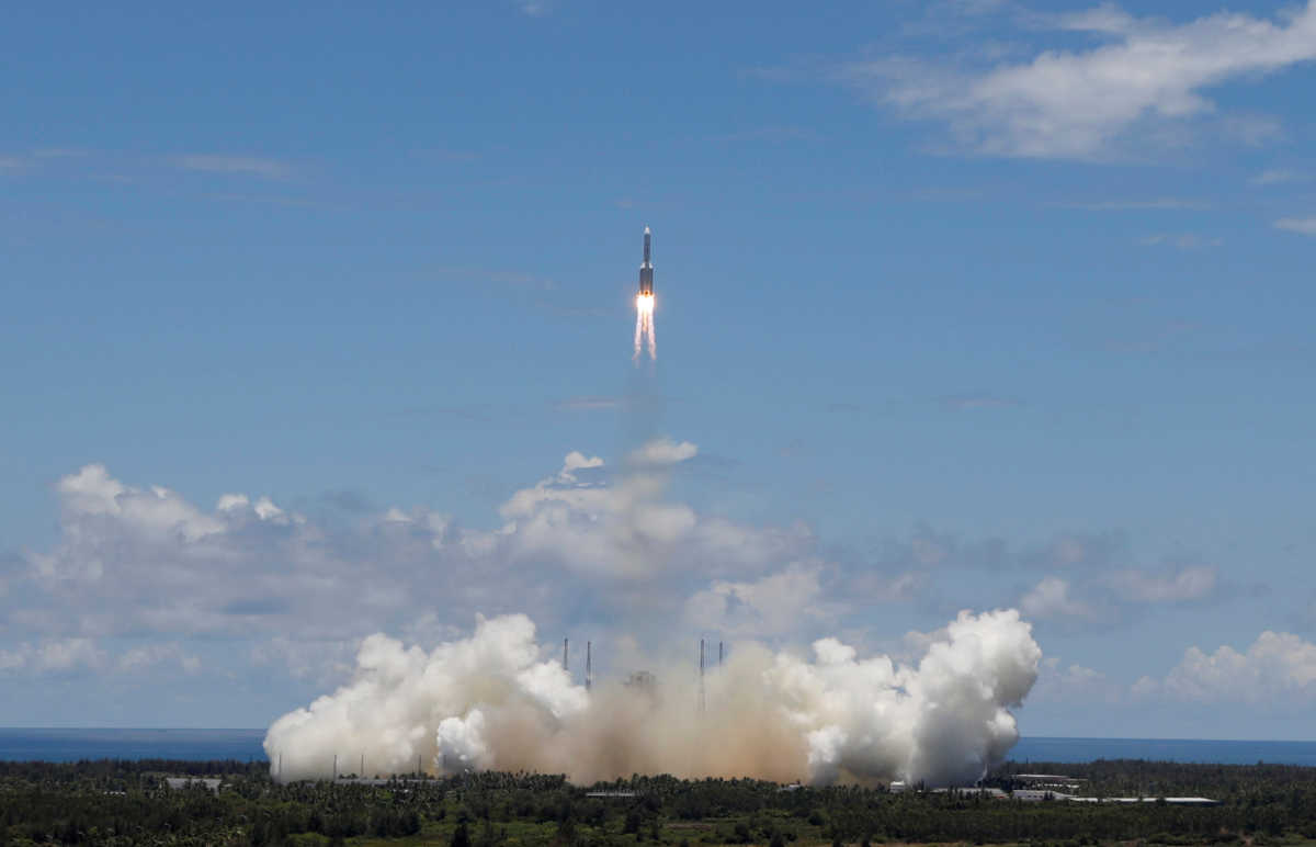 The Long March 5 Y-4 rocket, carrying an unmanned Mars probe of the Tianwen-1 mission, takes off from Wenchang Space Launch Center in Wenchang, Hainan Province, China July 23, 2020. REUTERS