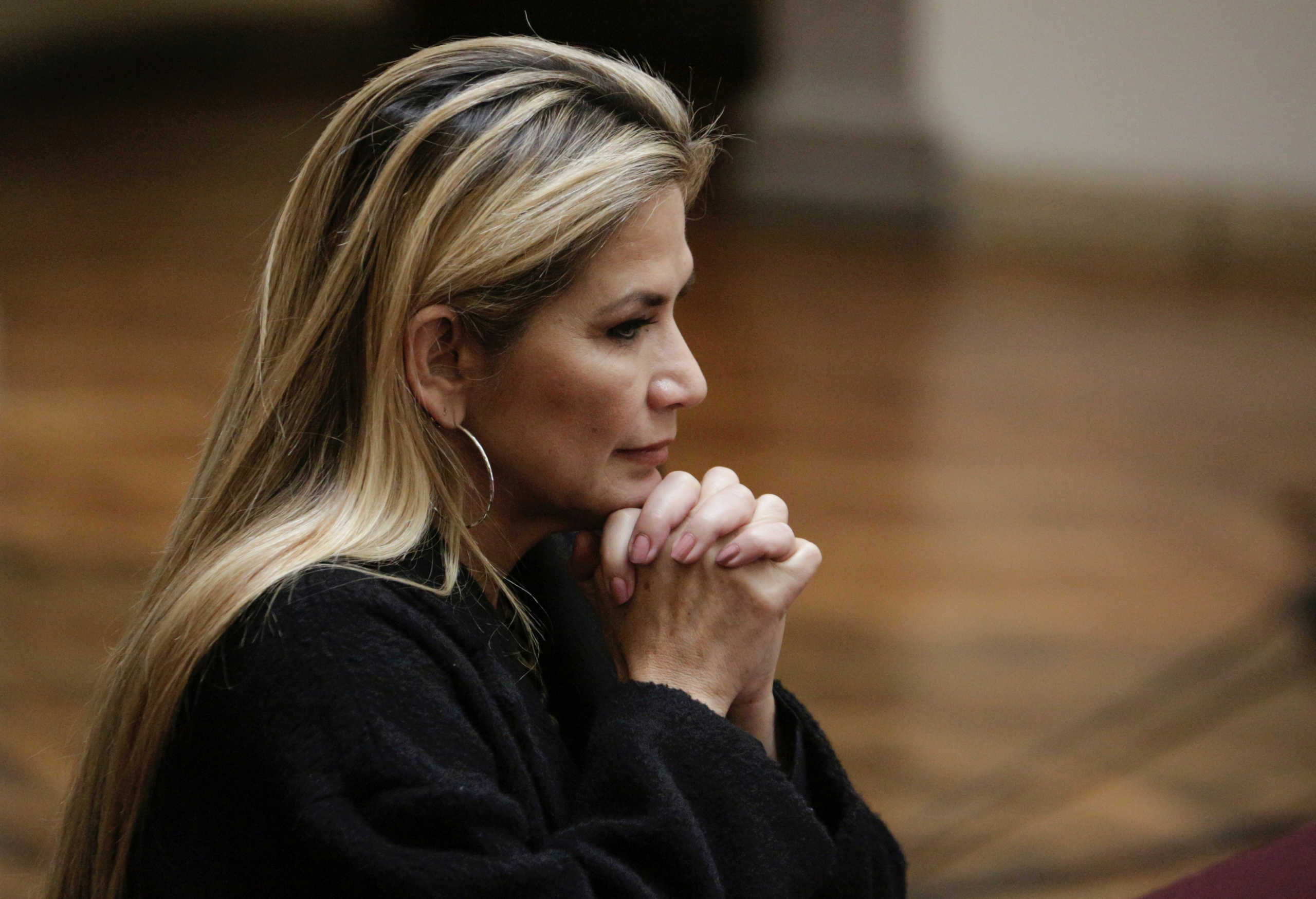 FILE PHOTO: Bolivia's Interim Jeanine Anez attends a ceremony at the presidential palace in La Paz, Bolivia March 13, 2020. REUTERS