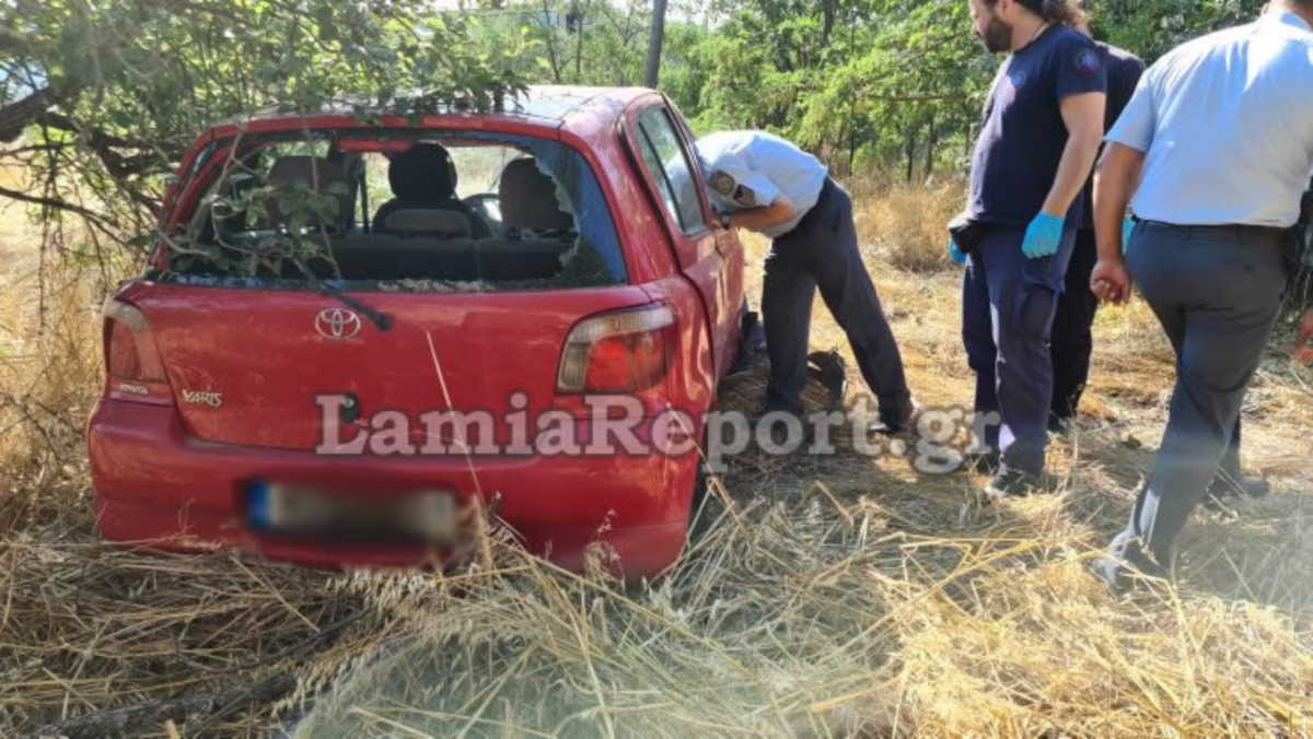 Λαμία: Λαχτάρα στην άσφαλτο για νεαρό ζευγάρι – To αυτοκίνητο έφυγε από το δρόμο και σταμάτησε σε αυτό το σημείο