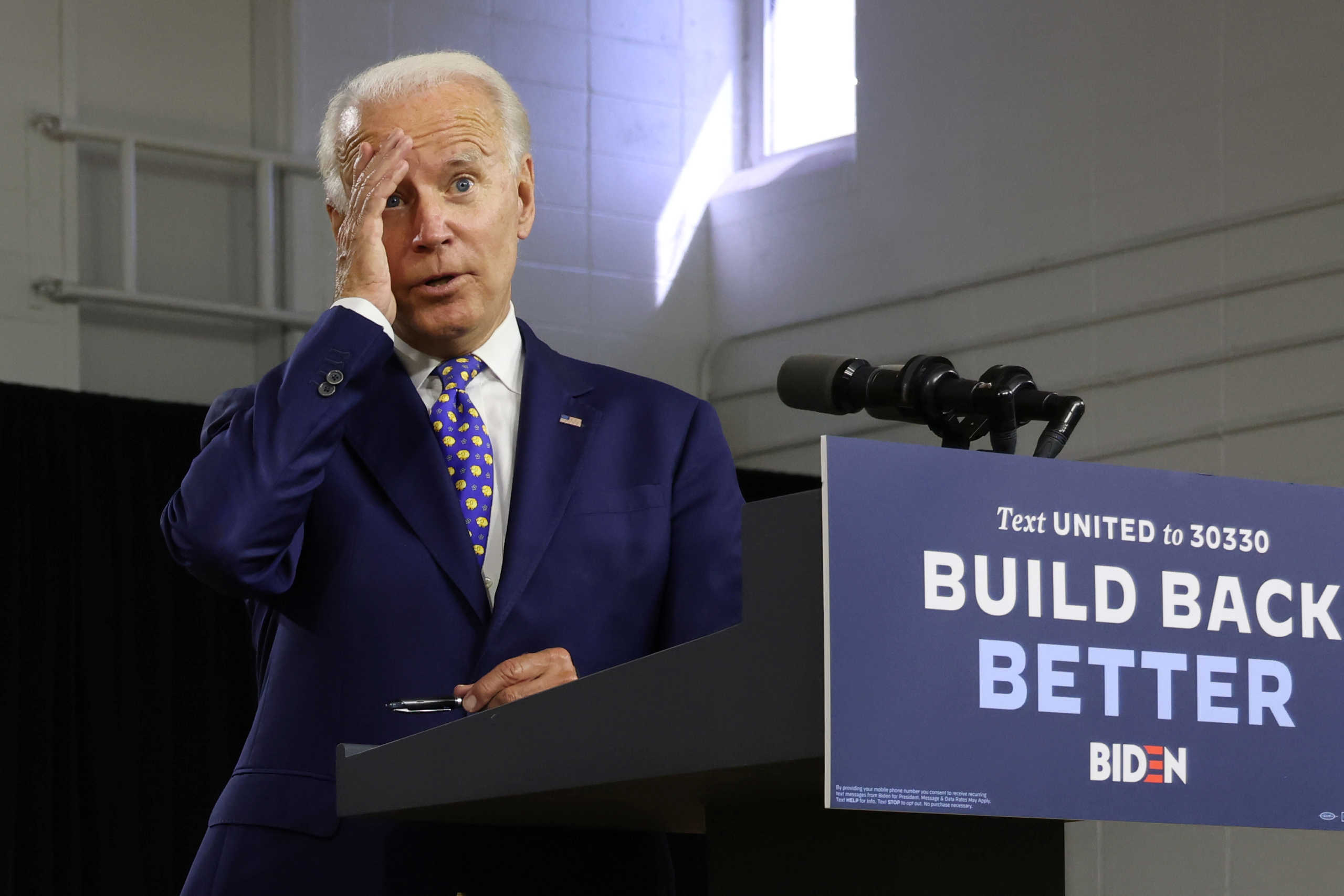 Democratic presidential candidate and former Vice President Joe Biden speaks about his plans to combat racial inequality at a campaign event in Wilmington, Delaware, U.S., July 28, 2020. REUTERS