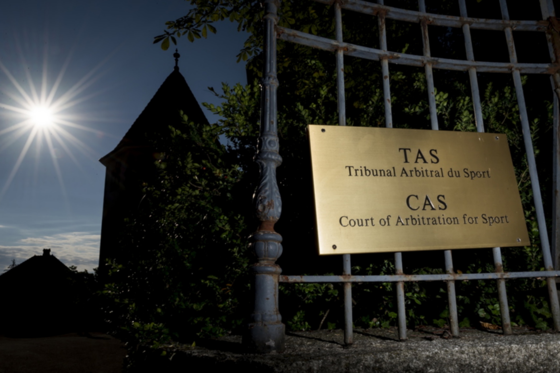 epa06897623 A view of the entrance gate to the international Court of Arbitration for Sport (CAS) before a hearing, in Lausanne, Switzerland, 19 July 2018. AC Milan will appeal on the day at the CAS against a banning by the UEFA from participating in the UEFA Europa League for breaching the Financial Fair Play (FFP).  EPA