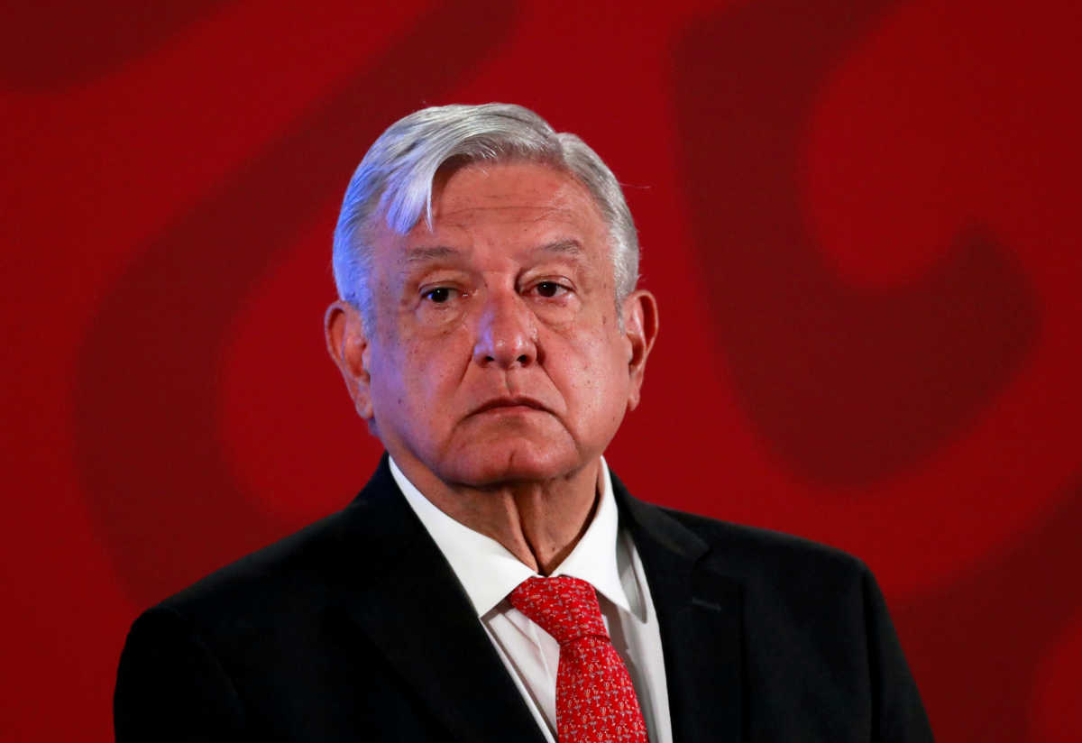 FILE PHOTO: Mexico's President Andres Manuel Lopez Obrador holds a news conference at the National Palace in Mexico City, Mexico, March 17, 2020. REUTERS