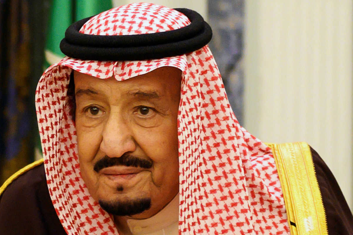 Saudi Arabia's King Salman bin Abdulaziz meets with U.S. Secretary of State Mike Pompeo (not pictured) in Riyadh, Saudi Arabia January 14, 2019. Picture taken January 14, 2019. Andrew Caballero-Reynolds