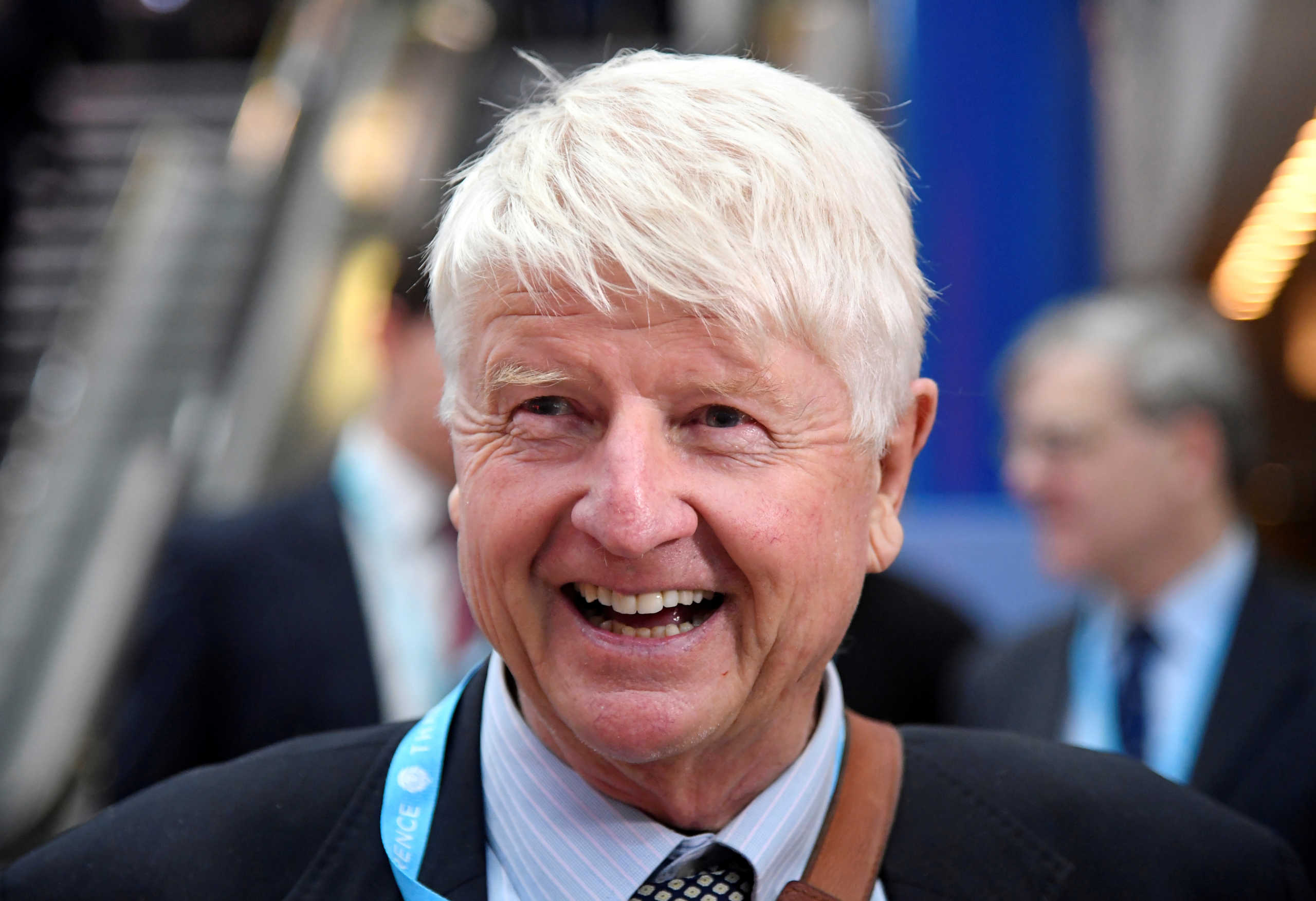 FILE PHOTO: Stanley Johnson, father of Boris Johnson, walks through the venue of the Conservative Party Conference in Birmingham, Britain, October 2, 2018. REUTERS