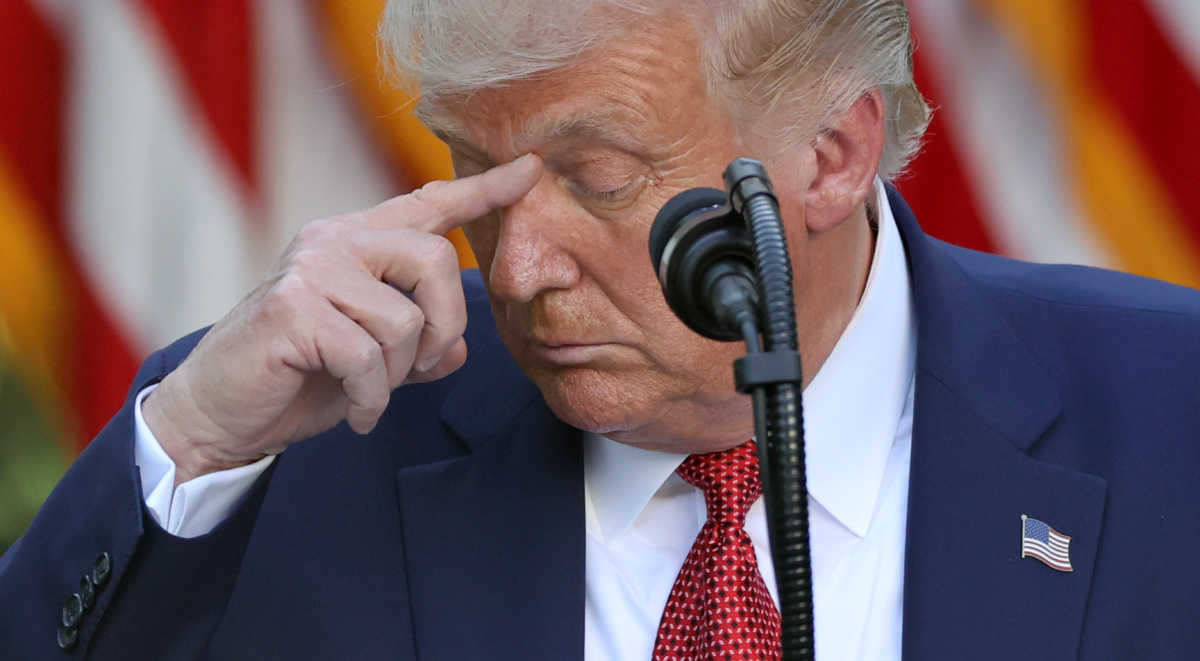 U.S. President Donald Trump attends a news conference in the Rose Garden at the White House in Washington, U.S., July 14, 2020. REUTERS