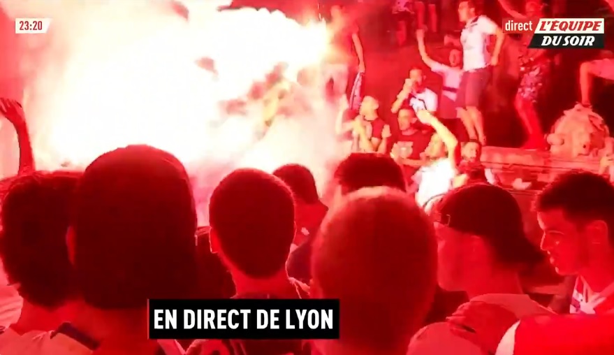 Χαμός στη Λιόν για την πρόκριση της ομάδας στα ημιτελικά του Champions League (video)
