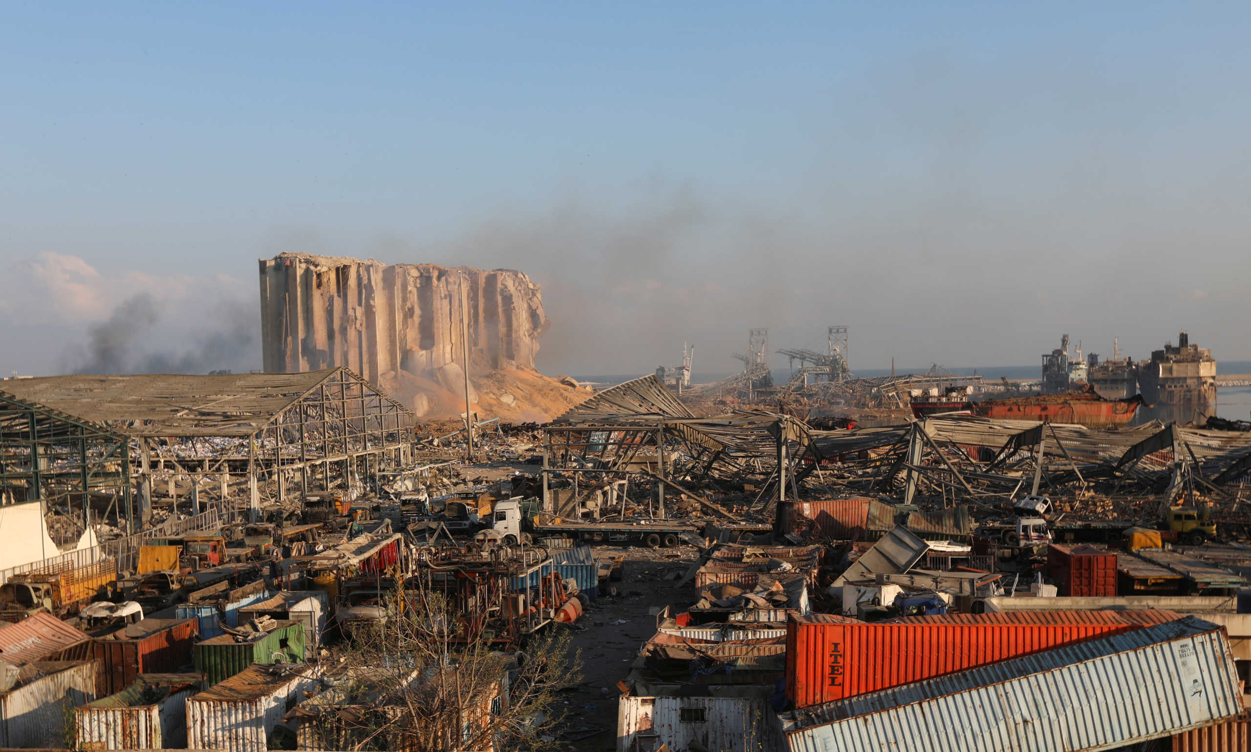 A view shows the aftermath at the site of Tuesday's blast in Beirut's port area, Lebanon August 5, 2020. REUTERS