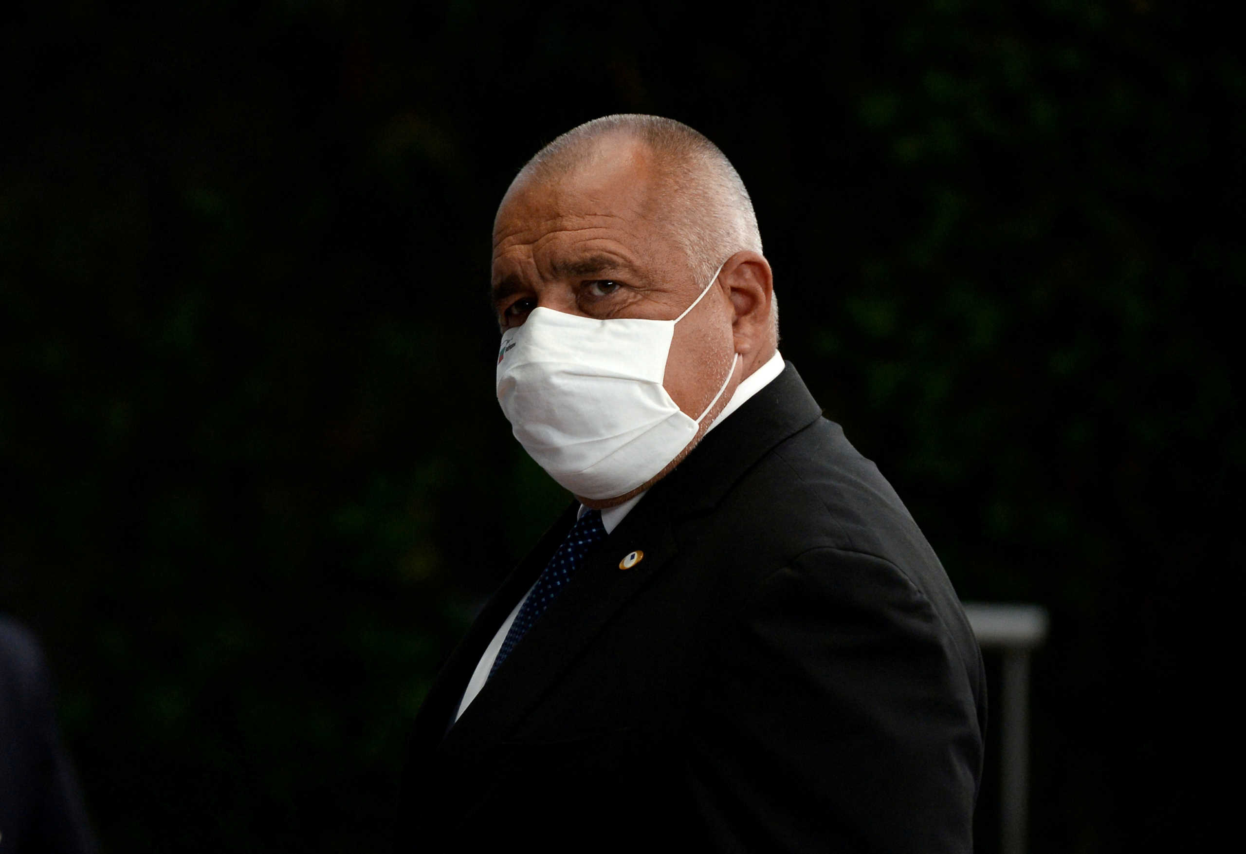FILE PHOTO: Bulgaria's Prime Minister Boyko Borissov leaves a meeting at the EU summit, amid the coronavirus disease (COVID-19) outbreak, in Brussels, Belgium early July 21, 2020. REUTERS