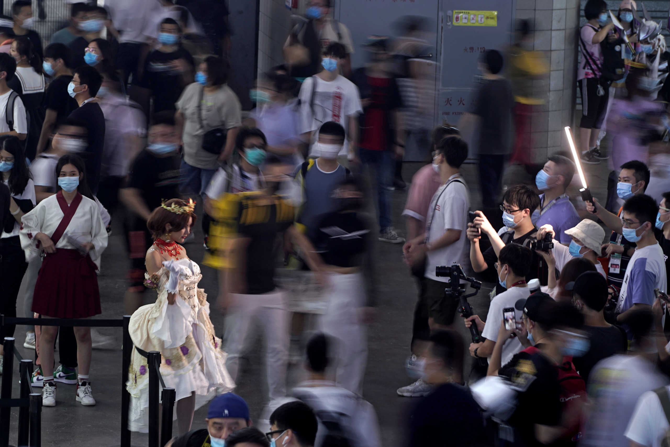 A cosplayer poses for pictures at the China Digital Entertainment Expo and Conference (ChinaJoy) in Shanghai, following the coronavirus disease (COVID-19) outbreak, China July 31, 2020. REUTERS